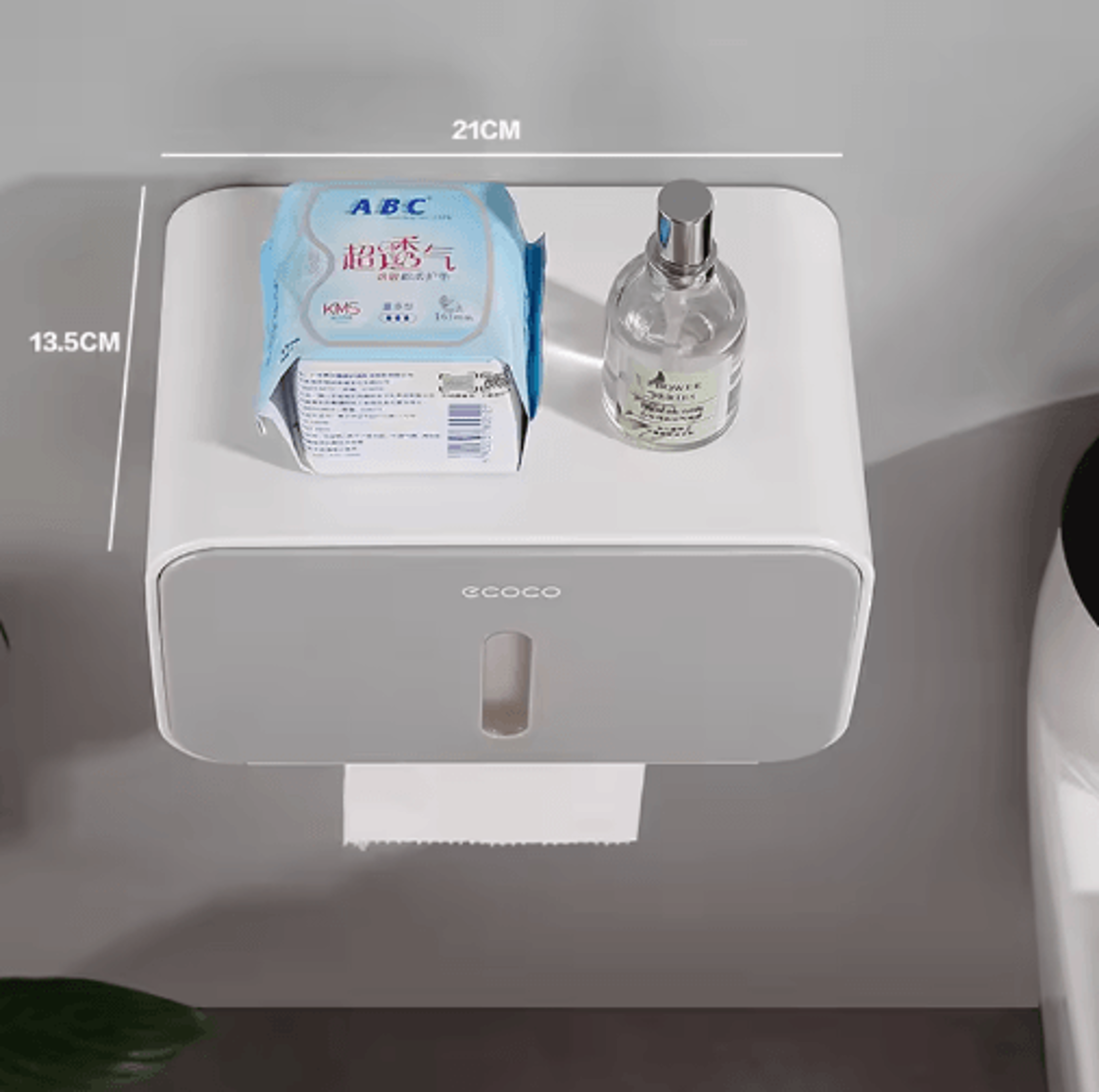 No Drill Toilet Paper Holder  Waterproof Wall Mounted Tissue Organizer For Bathroom  RV 9