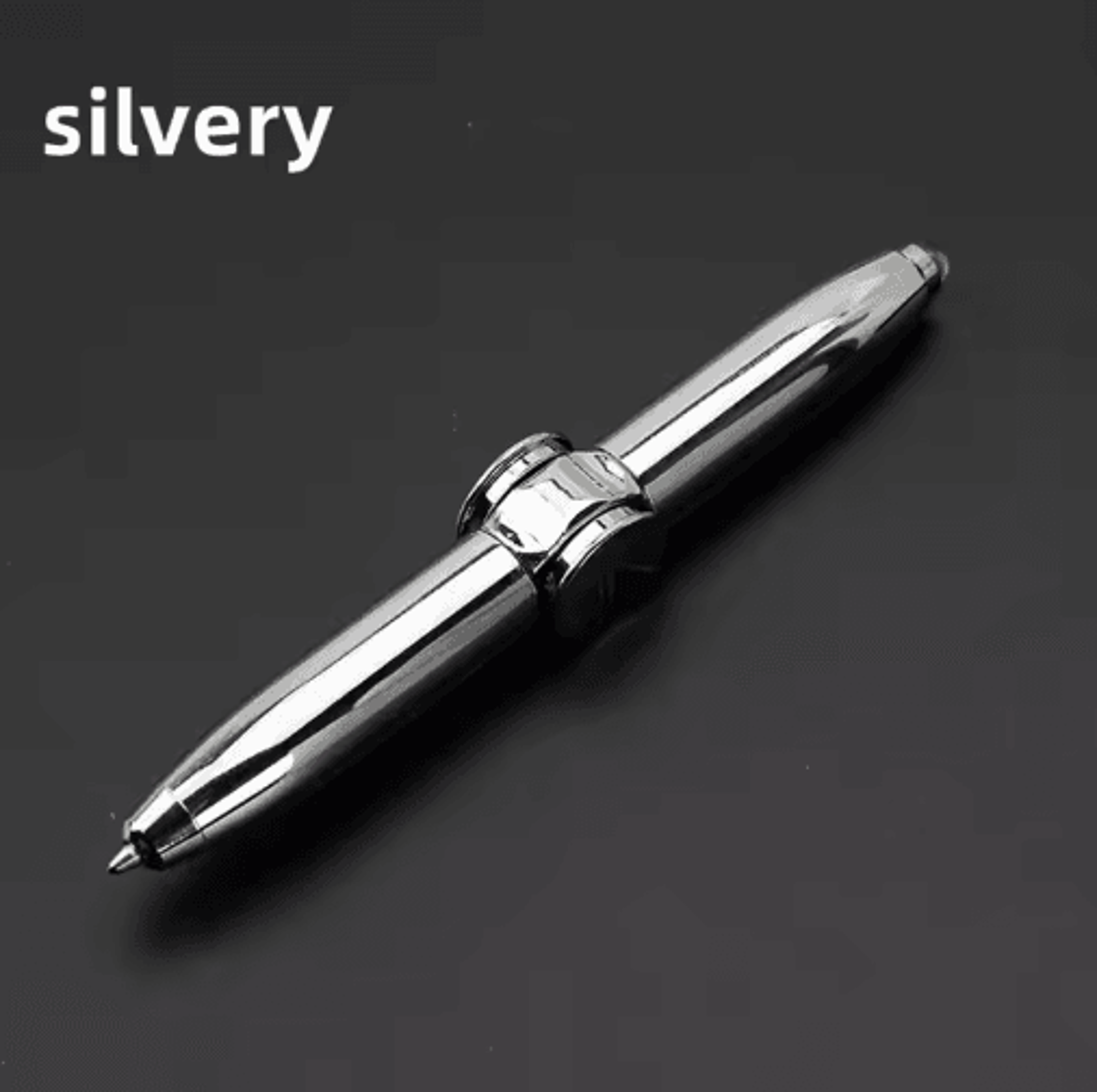 Multifunctional Gyro Fidget Pen  Metal LED Spinner Ballpoint With Luminous Rotating Top 2