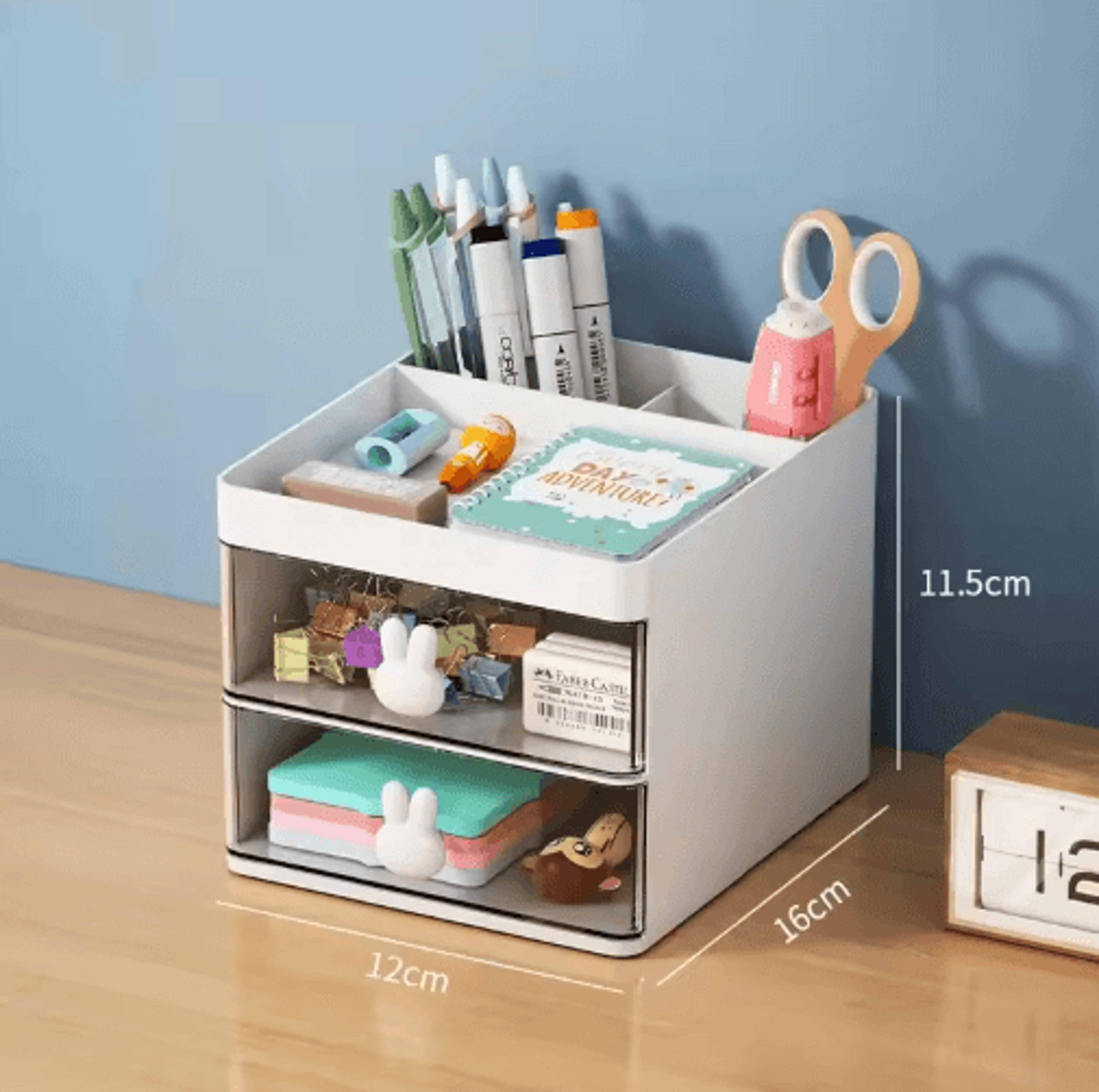 Compact Drawer Desktop Organizer  MultiCompartment Desk Storage Box For Cards Phones  Cosmetics 2