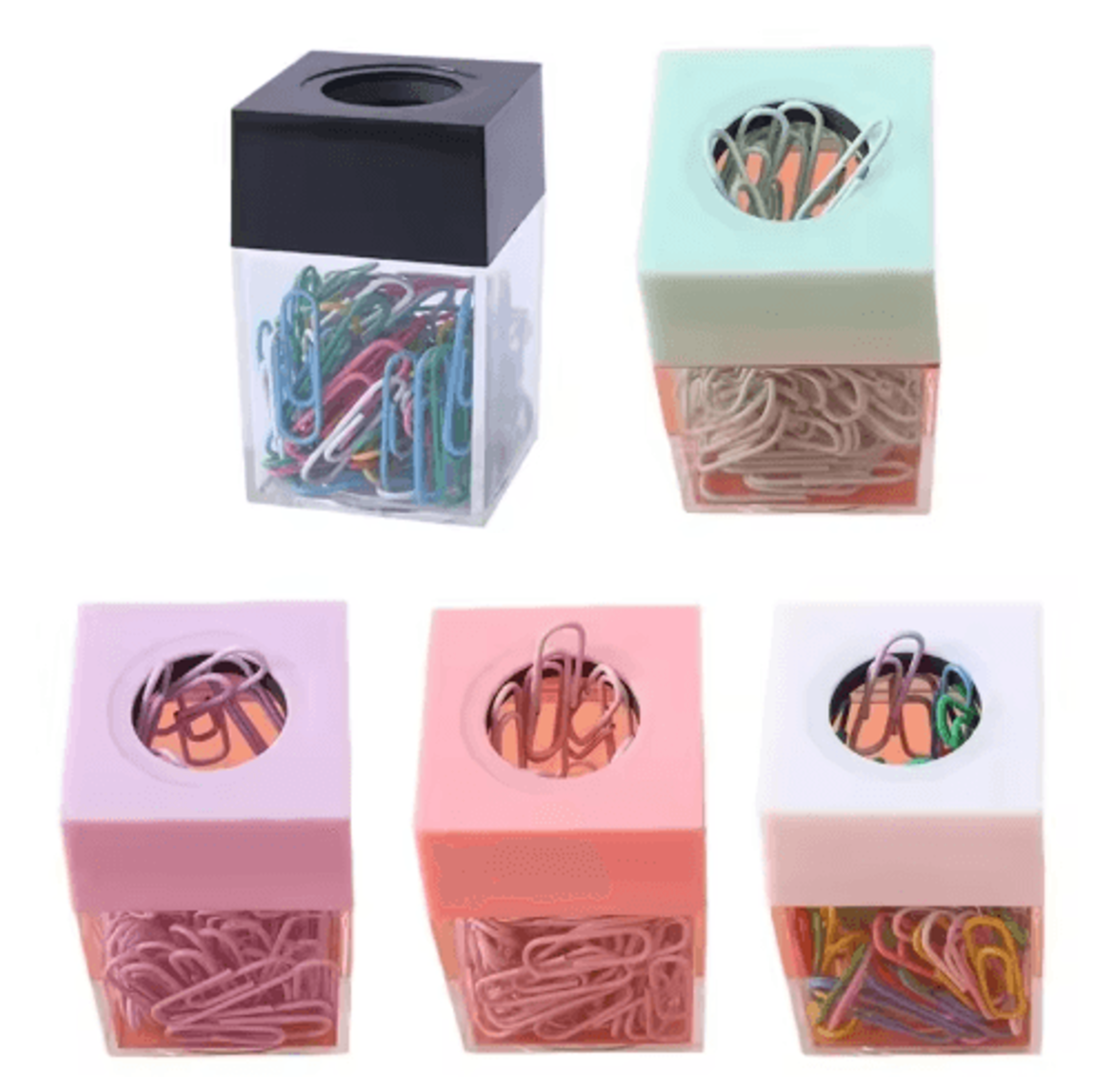 Cute Magnetic Paper Clip Holder Desk Organizer With Clips 10