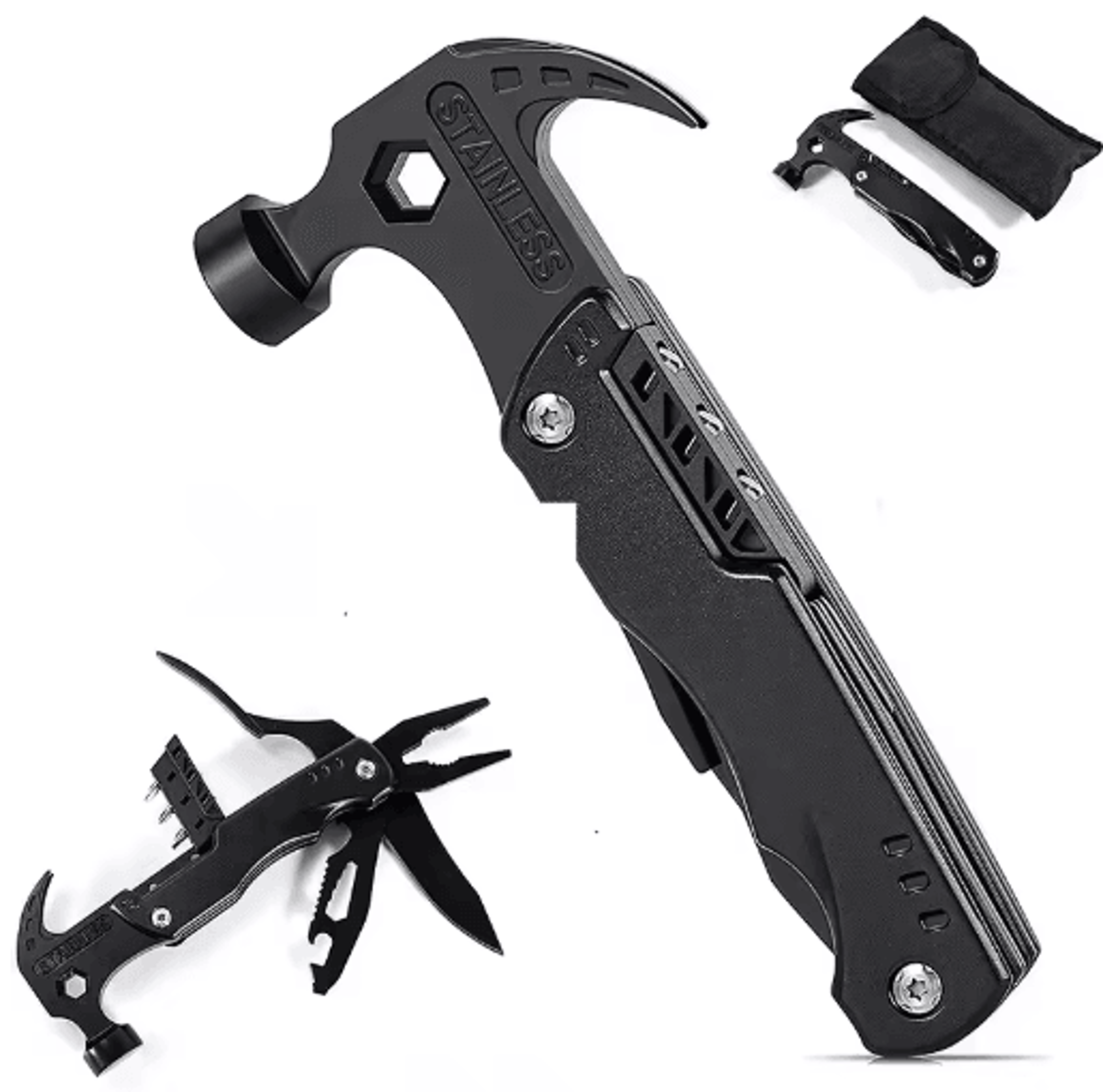 Stainless Steel Multifunctional Pliers Multitool With Claw Hammer 0