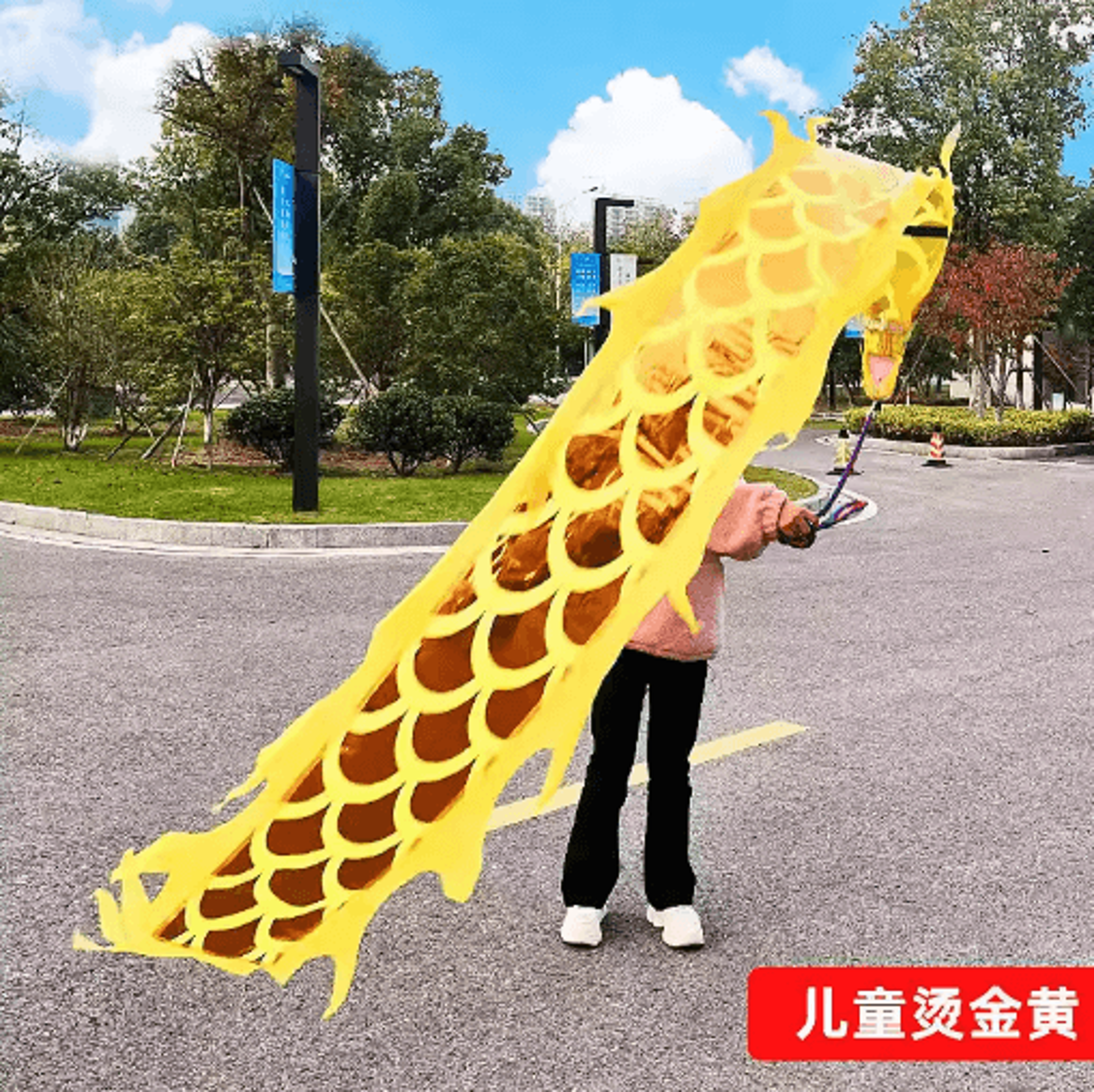 Chinese New Year Ribbon Dragon Dance Prop Set For Festival Performances 14
