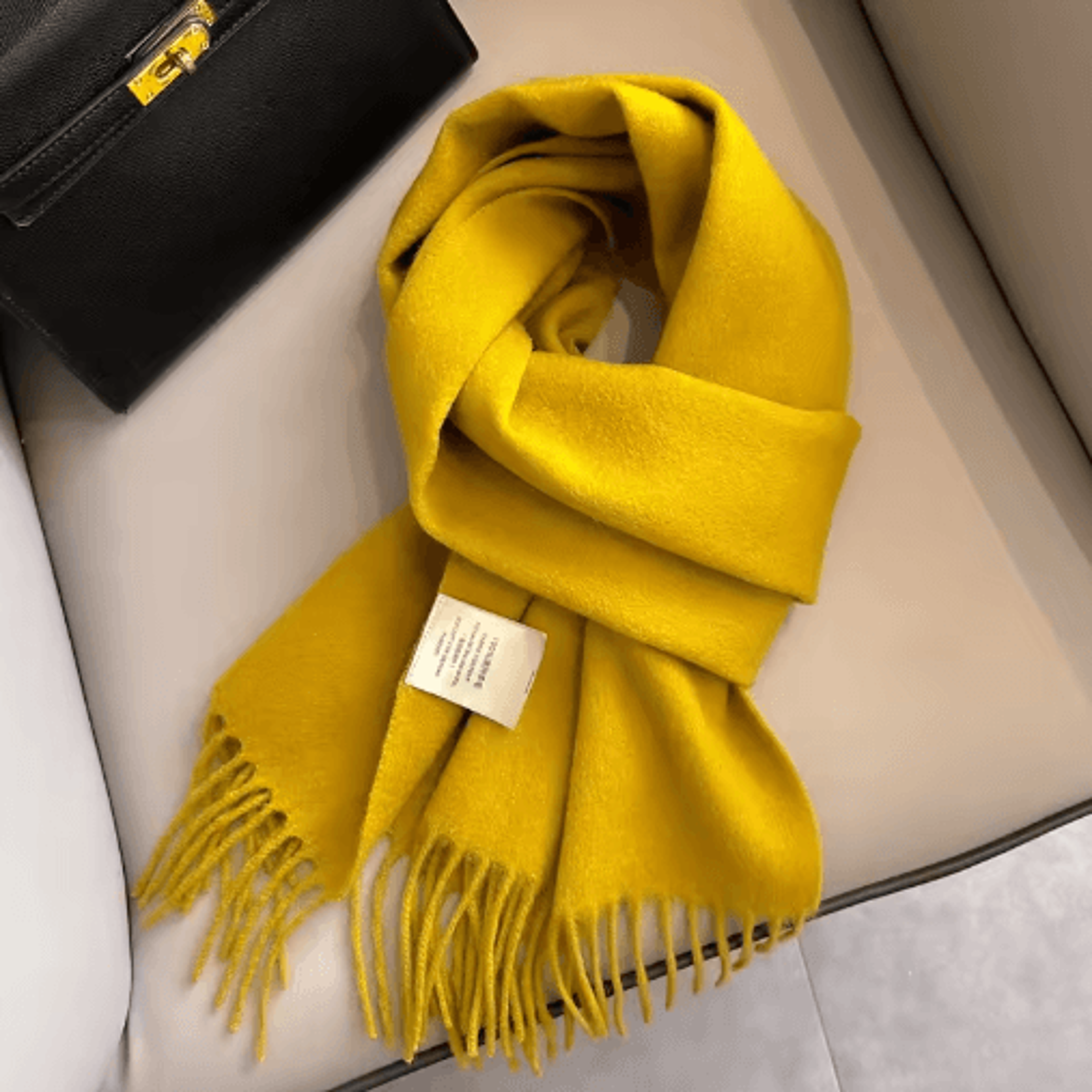100 Wool Winter Narrow Scarf In Solid Colors For Men And Women 6
