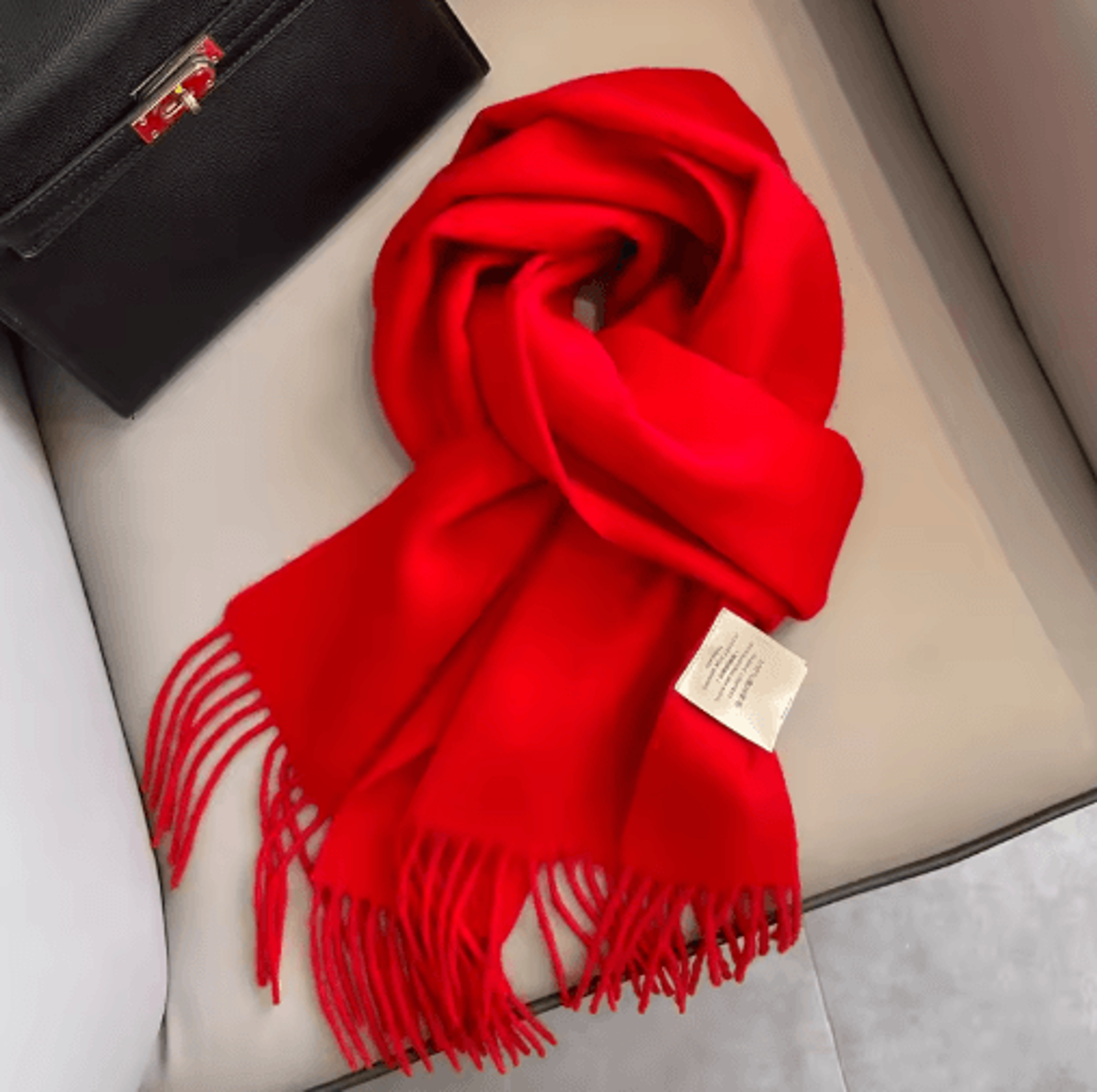 100 Wool Winter Narrow Scarf In Solid Colors For Men And Women 19