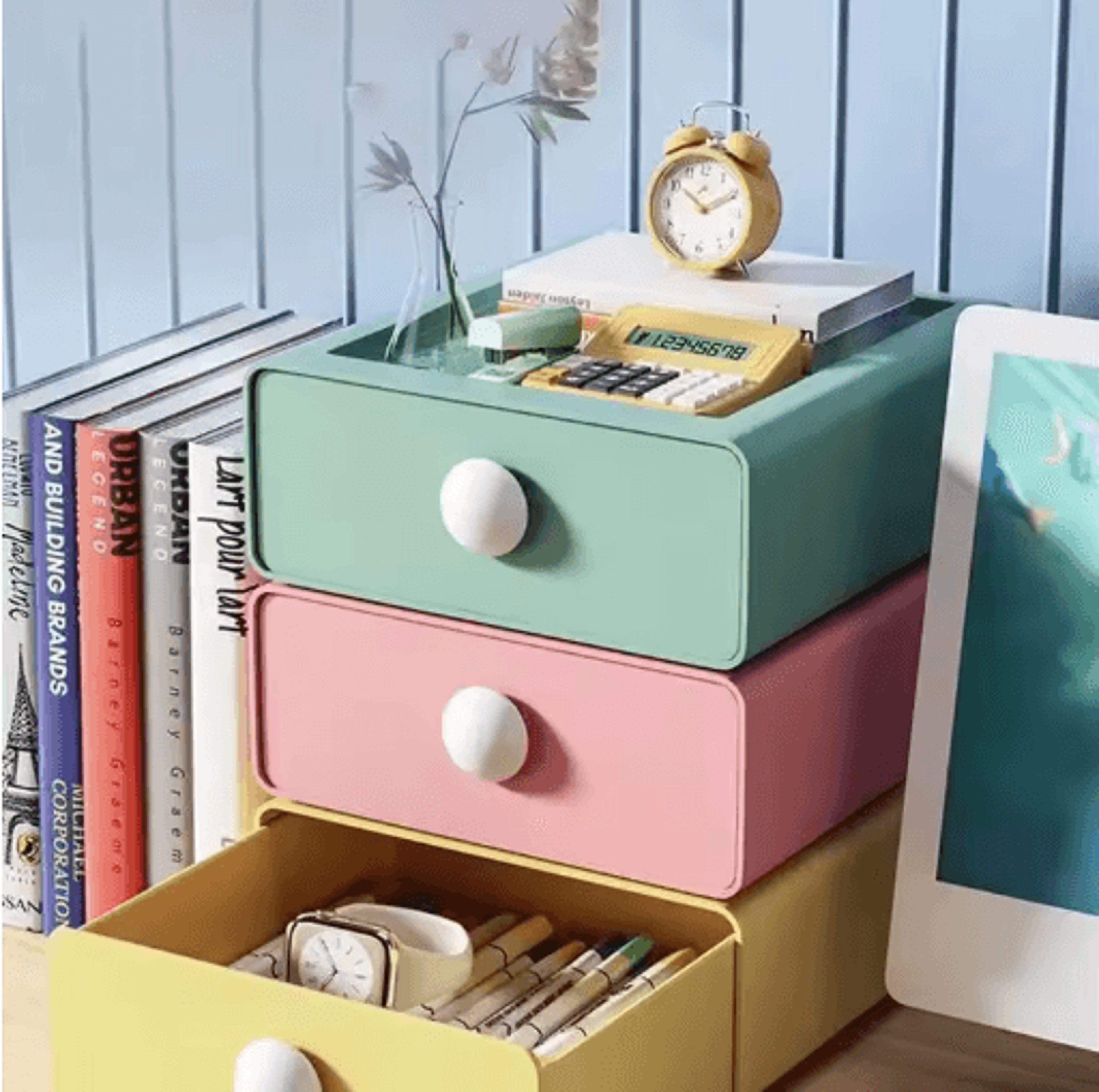 Single Stackable Desk Drawer Storage Box For Stationery And Sundries 0