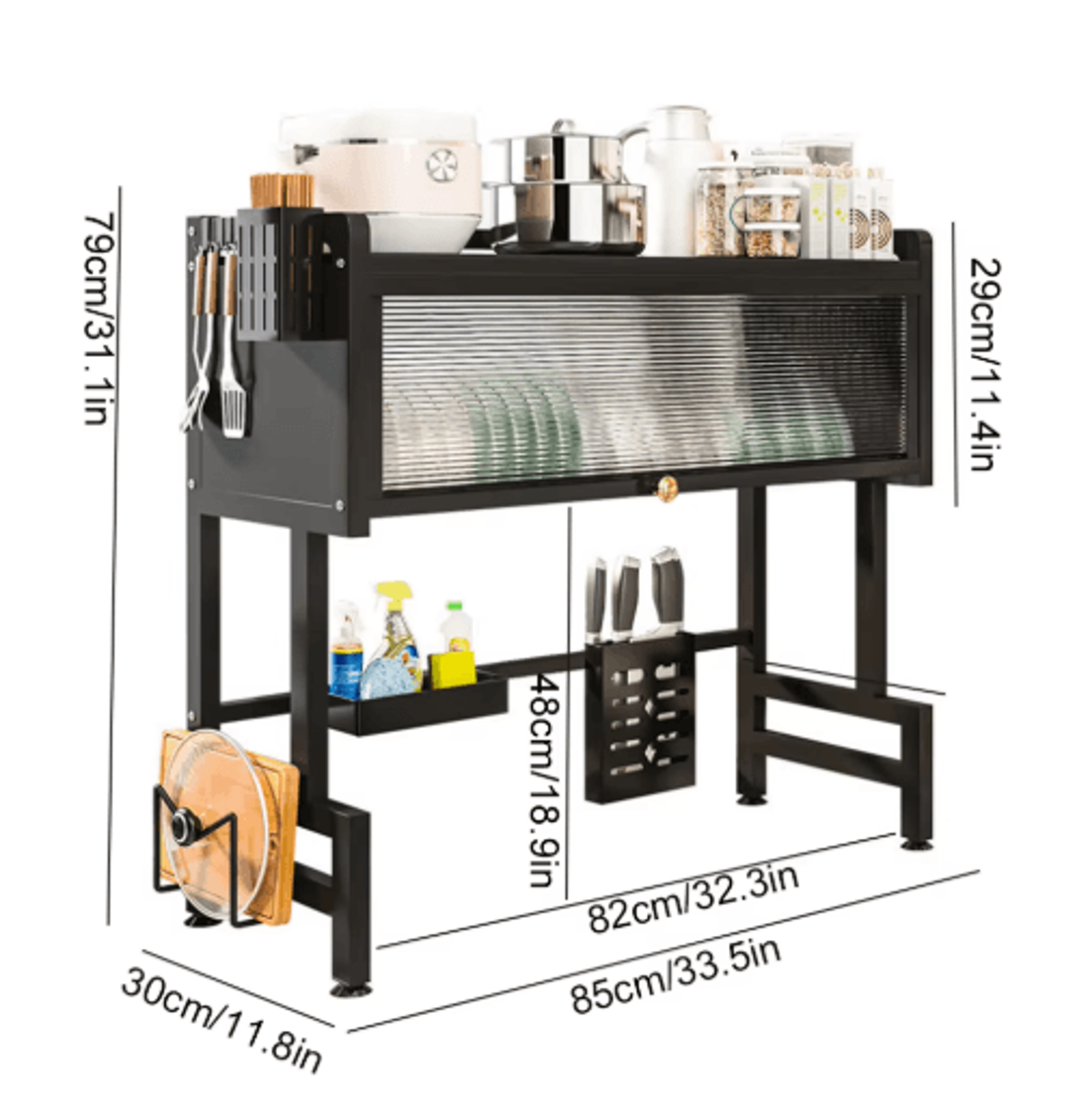 3 Tier Over The Sink Dish Drying Rack With Cover Large Kitchen Drain Shelf Storage System 2