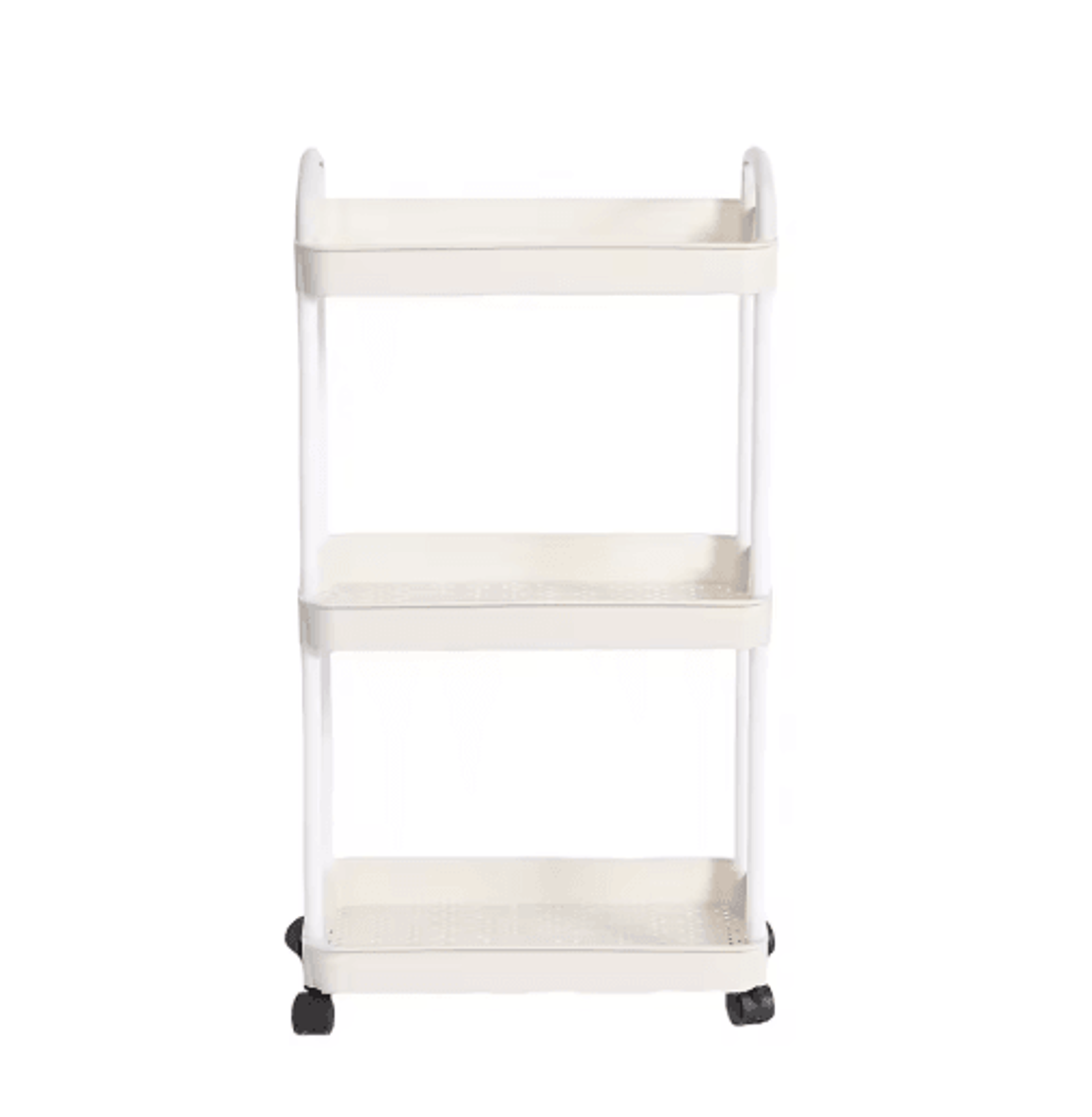 Plastic Rolling Utility Cart With Handle Multi Purpose Movable Storage Organizer 1