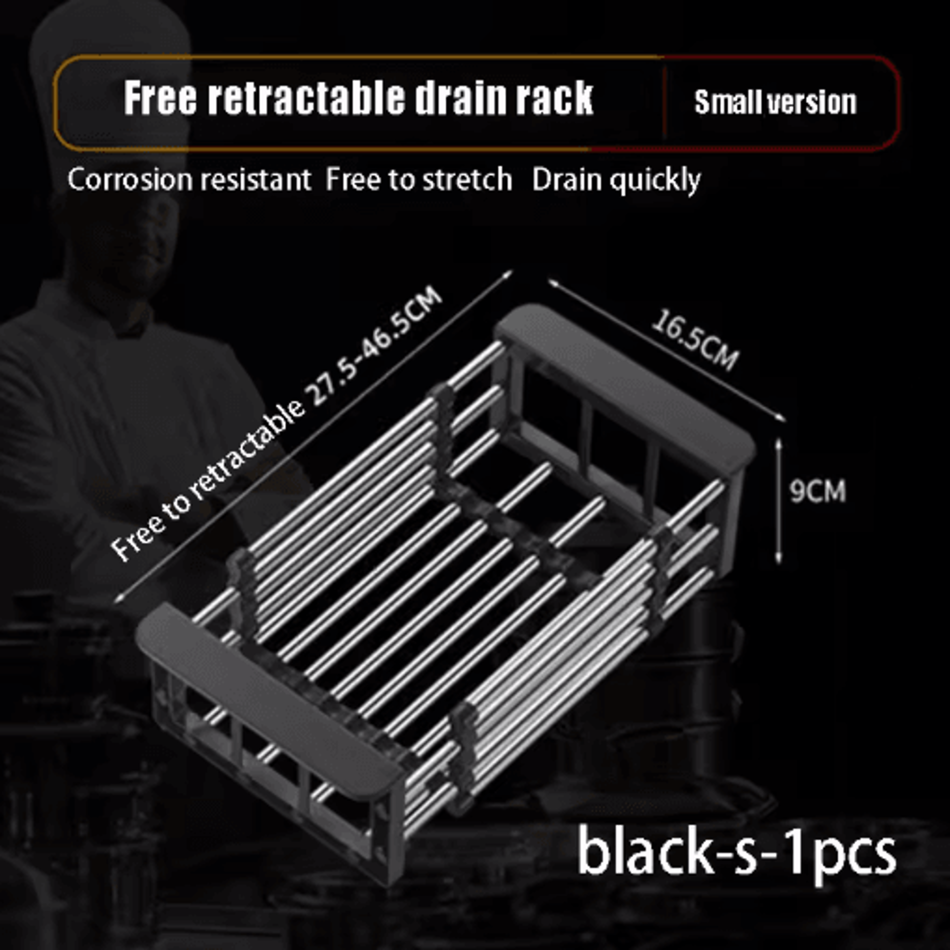 Expandable Sink Dish Drying Rack Adjustable Kitchen Drainboard Organizer Shelf 3
