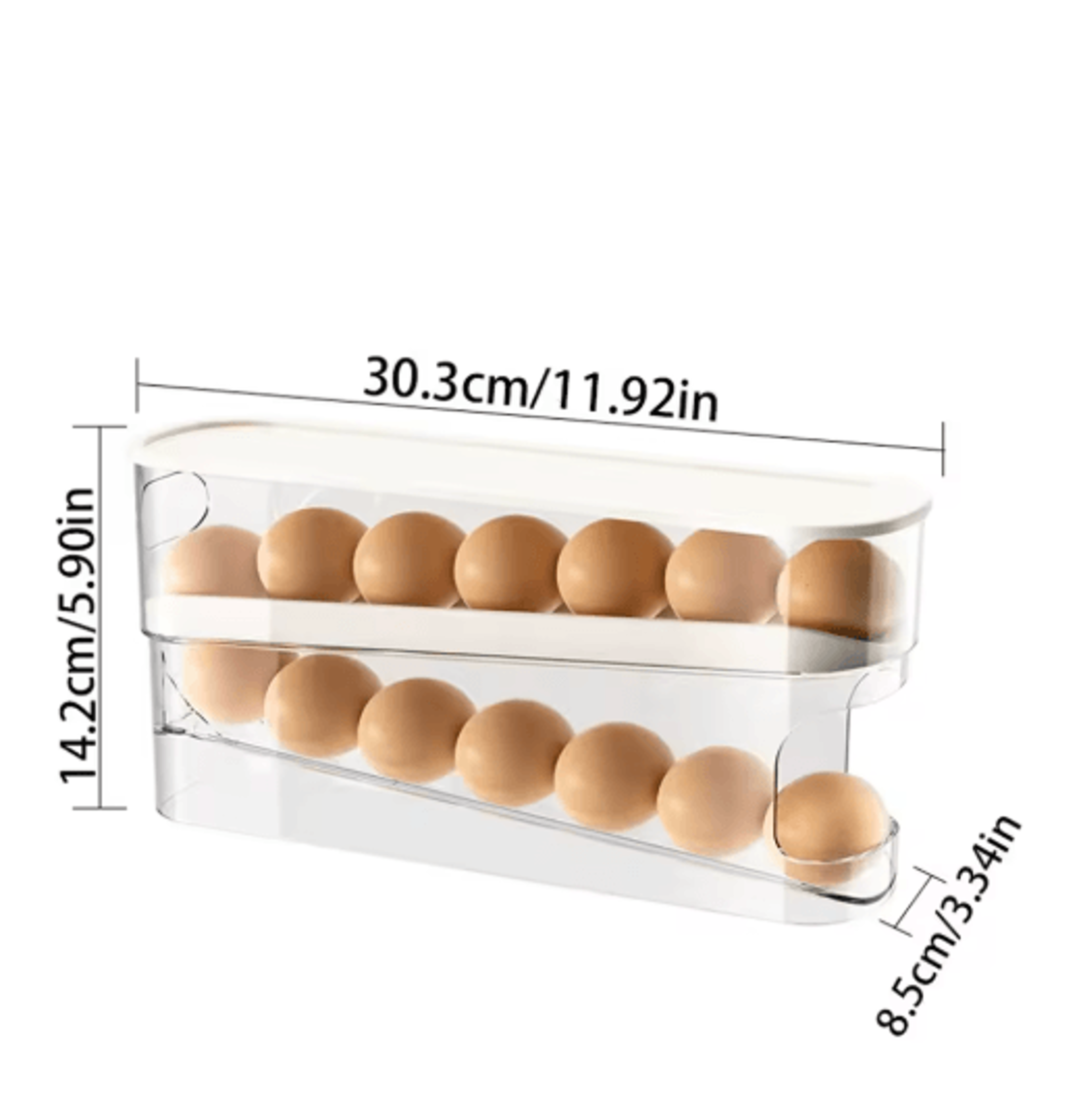 Automatic Rolling Egg Dispenser Slide Type Refrigerator  Countertop Egg Holder 6