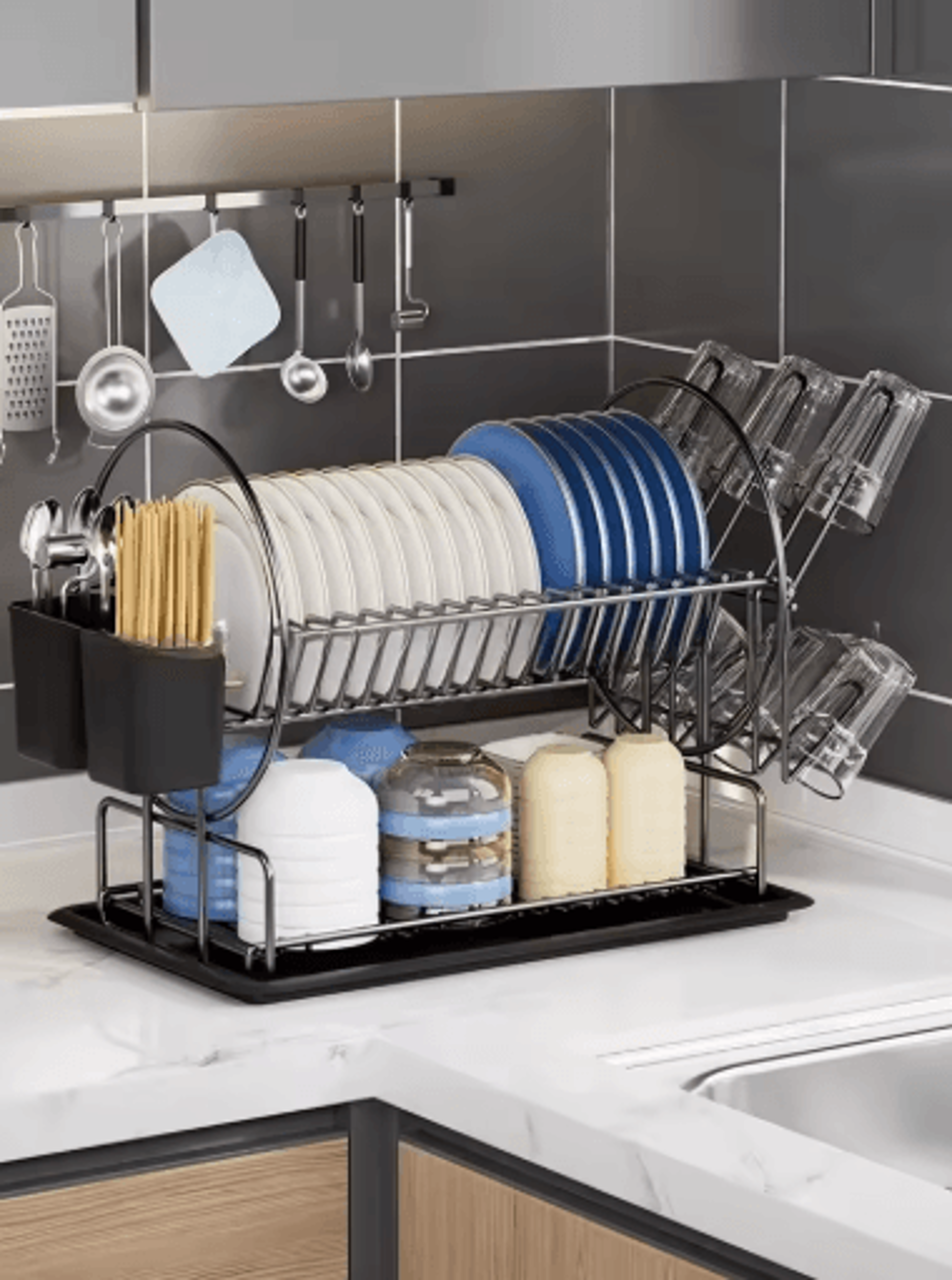 Adjustable Stainless Steel Pot Rack Organizer Multi Layer Kitchen Pot  Pan Storage Rack 14