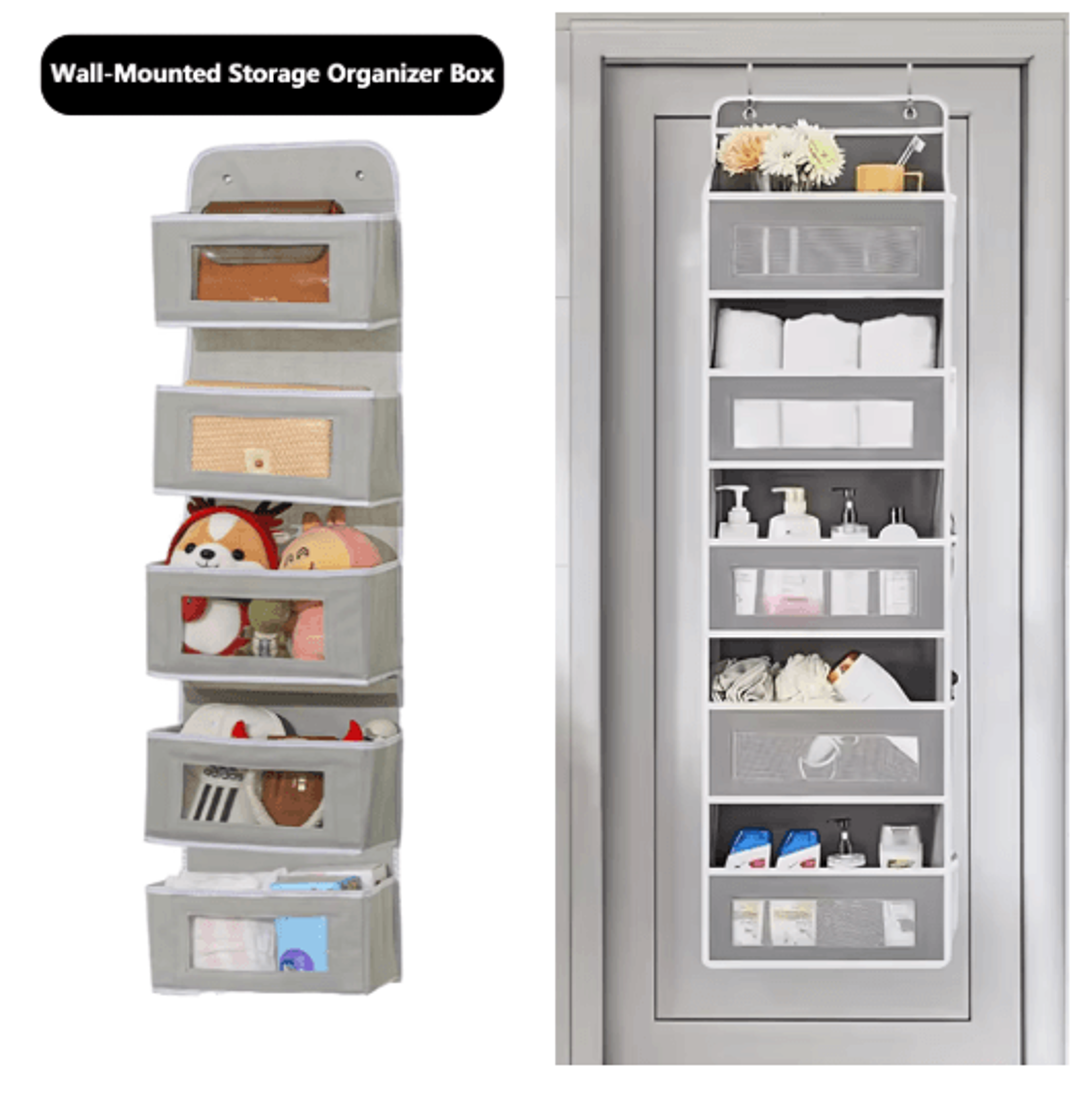 Extra Large Over The Door Hanging Organizer Multi Layer Closet  Dorm Storage System 0