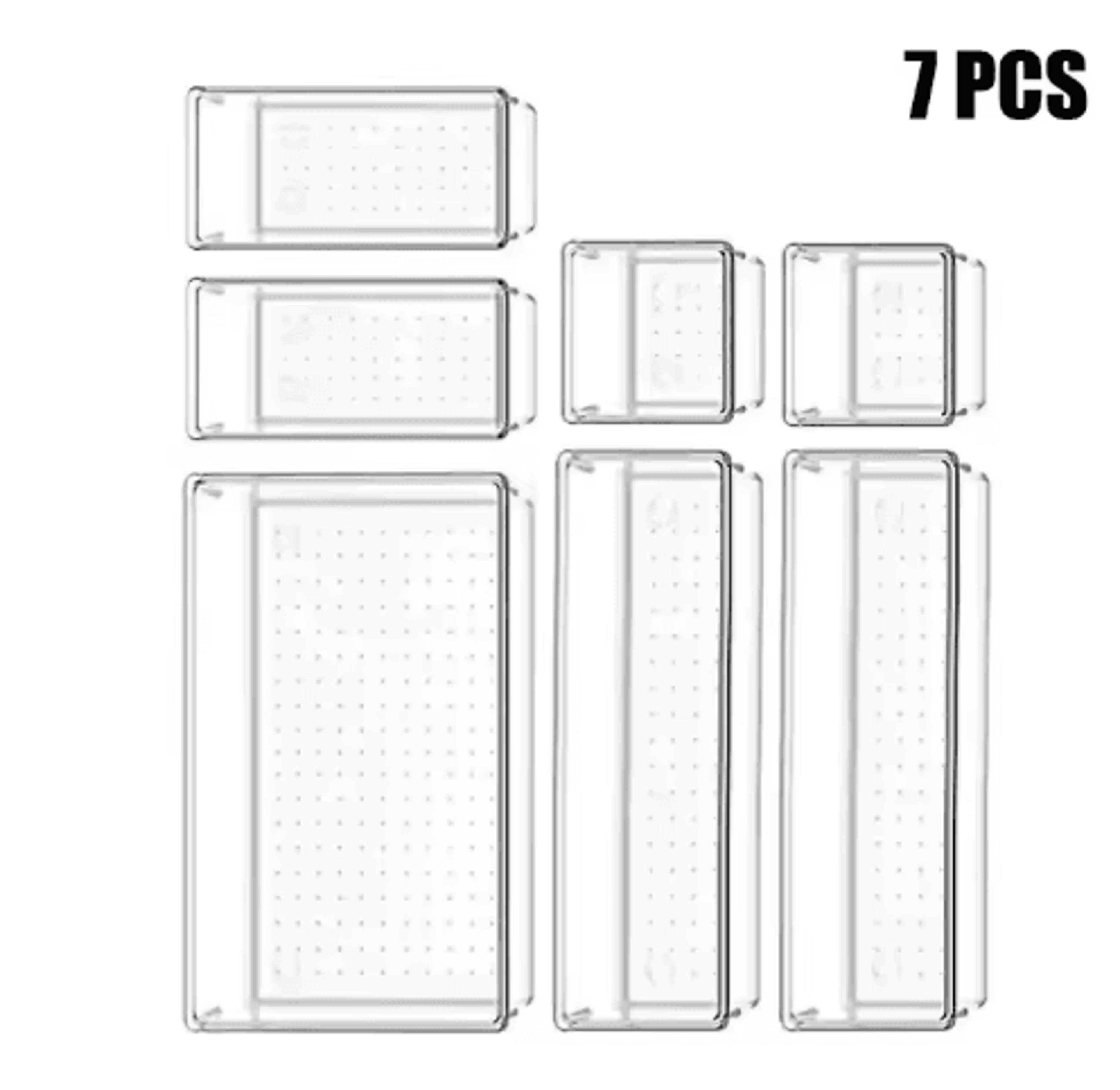 VersaClear 7 Or 14Piece Drawer Organizer Set With Clear Dividers 2