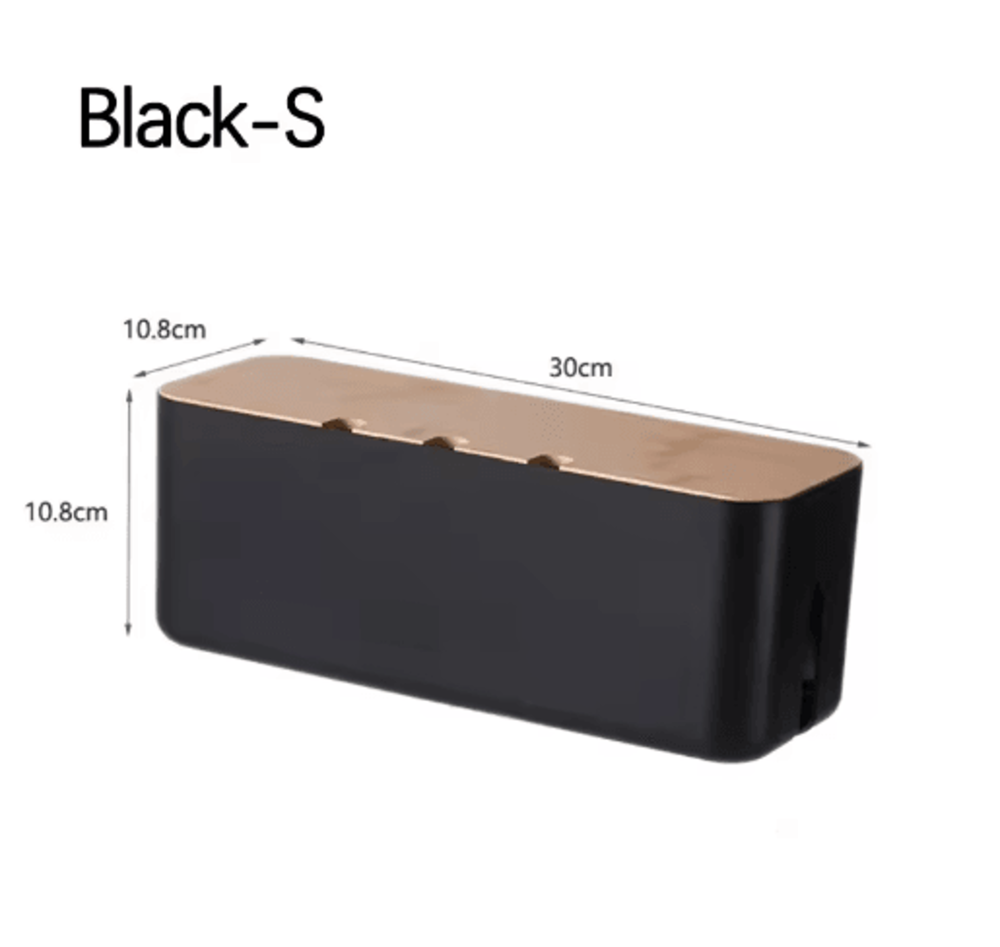 Bamboo Lid Cable Management Box For Desk And Power Strip Organization 4
