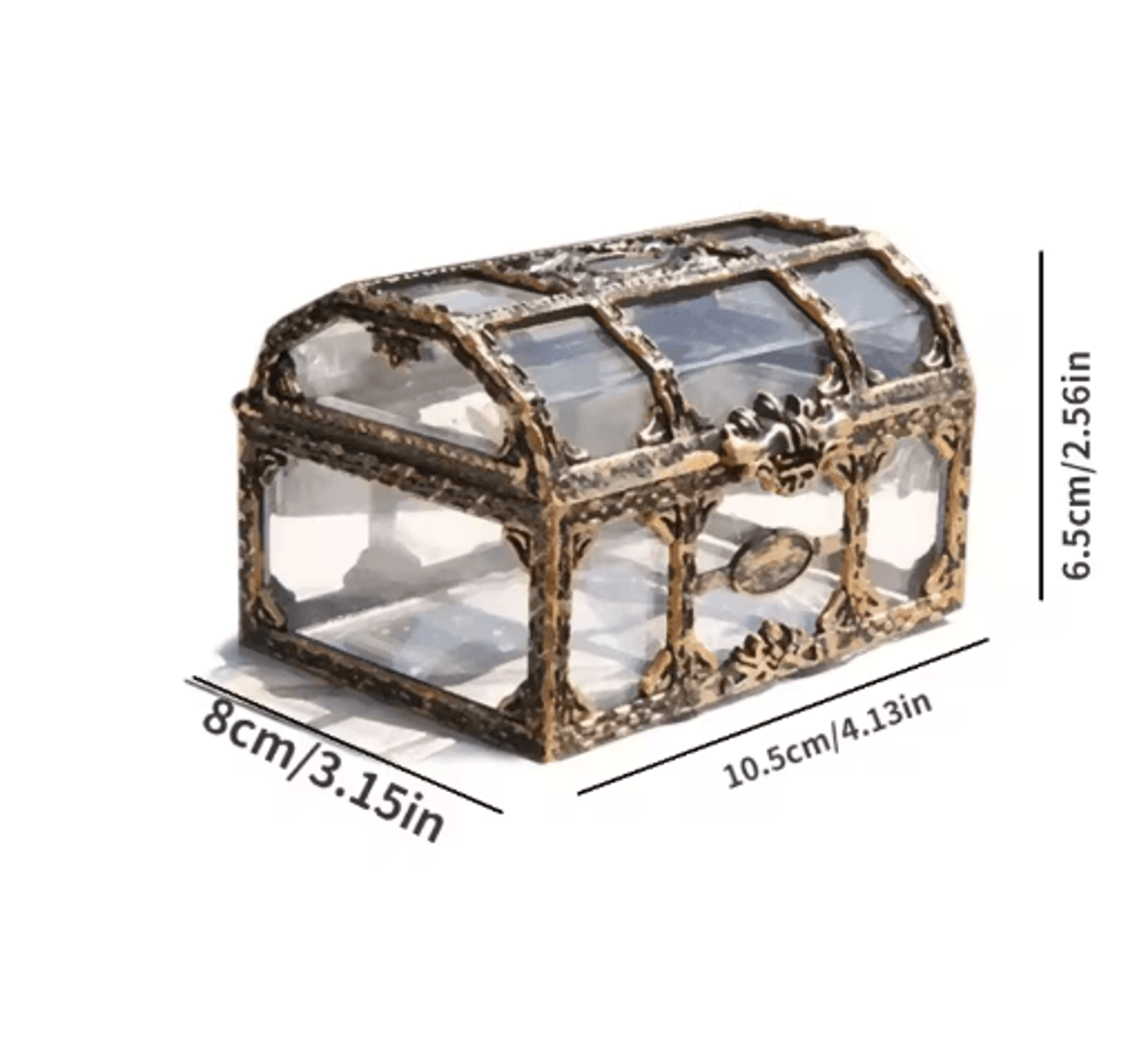 Transparent Pirate Treasure Box For Jewelry Crystals And Trinkets 1