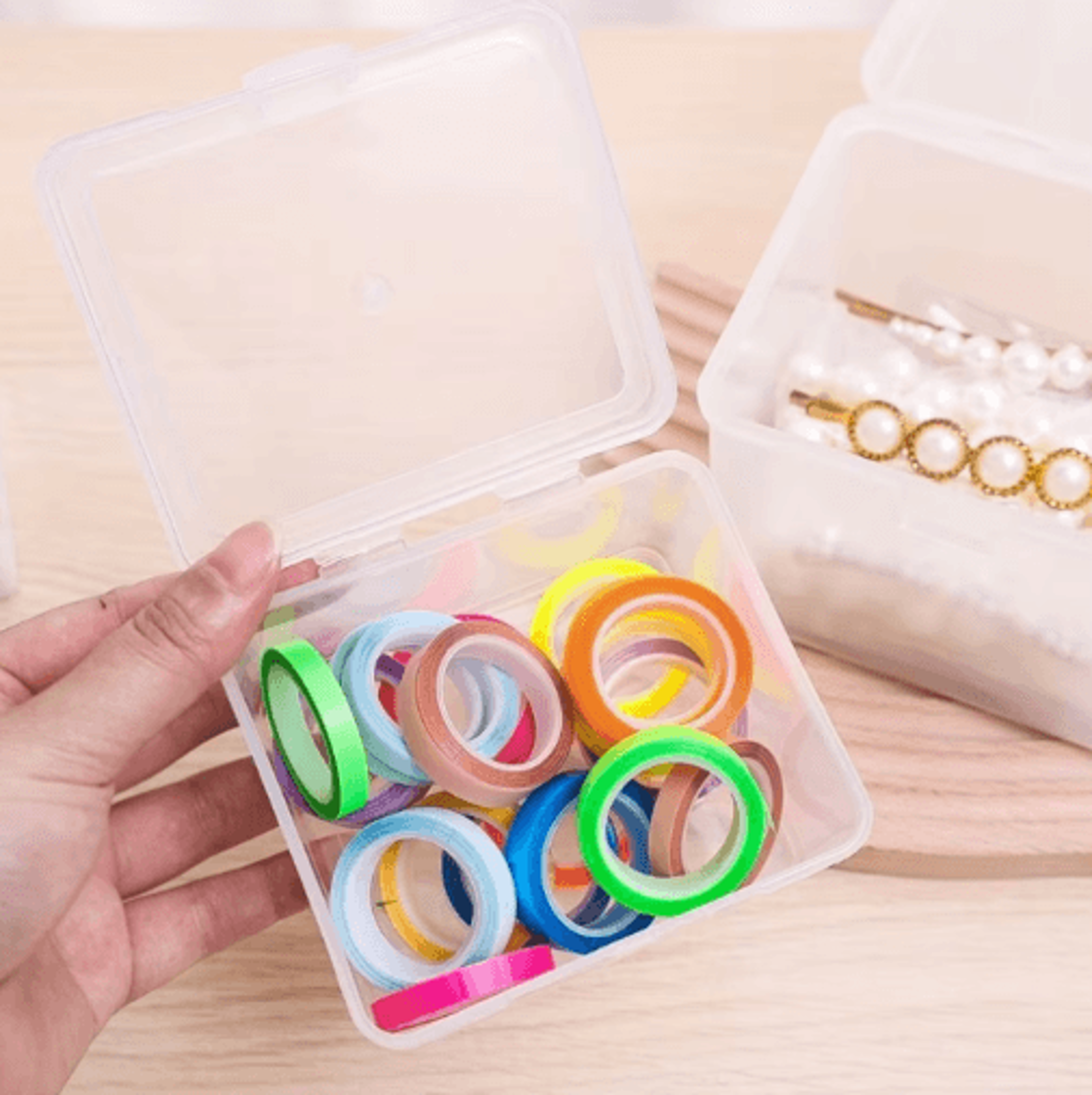 MultiPurpose Clear Rectangular Storage Case For Jewelry And Stationery 9