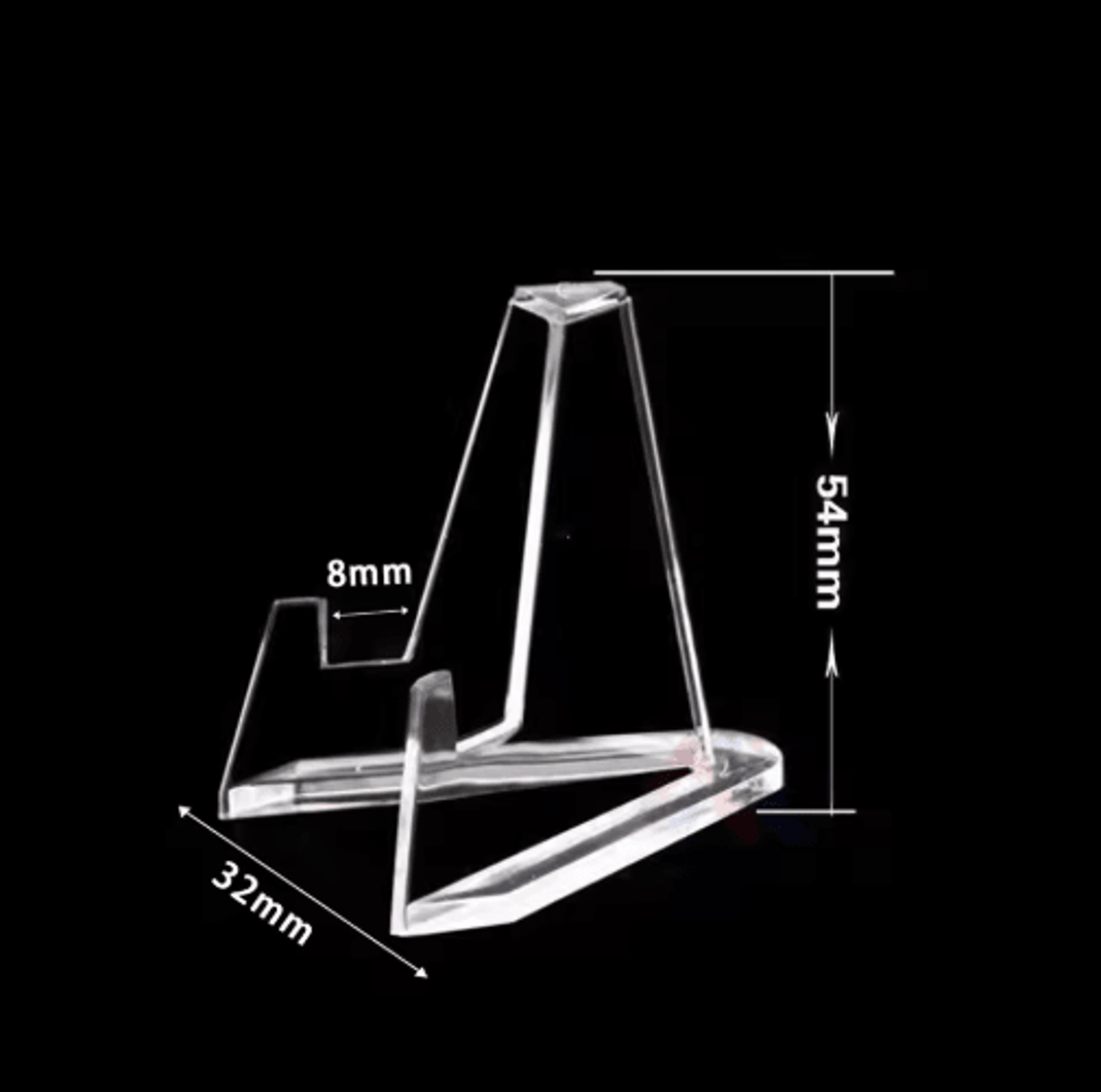 10Piece Clear Acrylic Coin Display Stand Easel Set 2