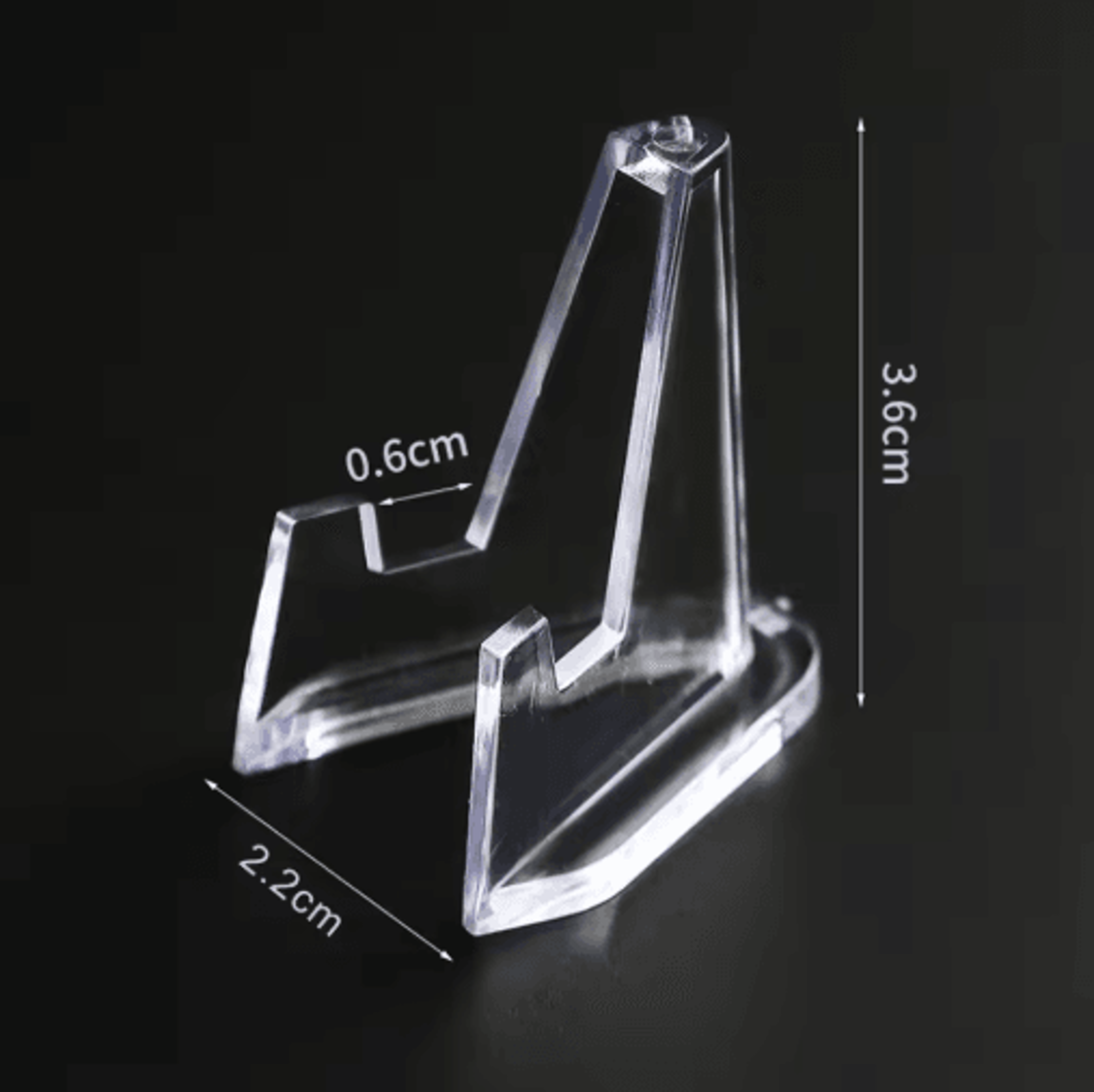 10Piece Clear Acrylic Coin Display Stand Easel Set 3