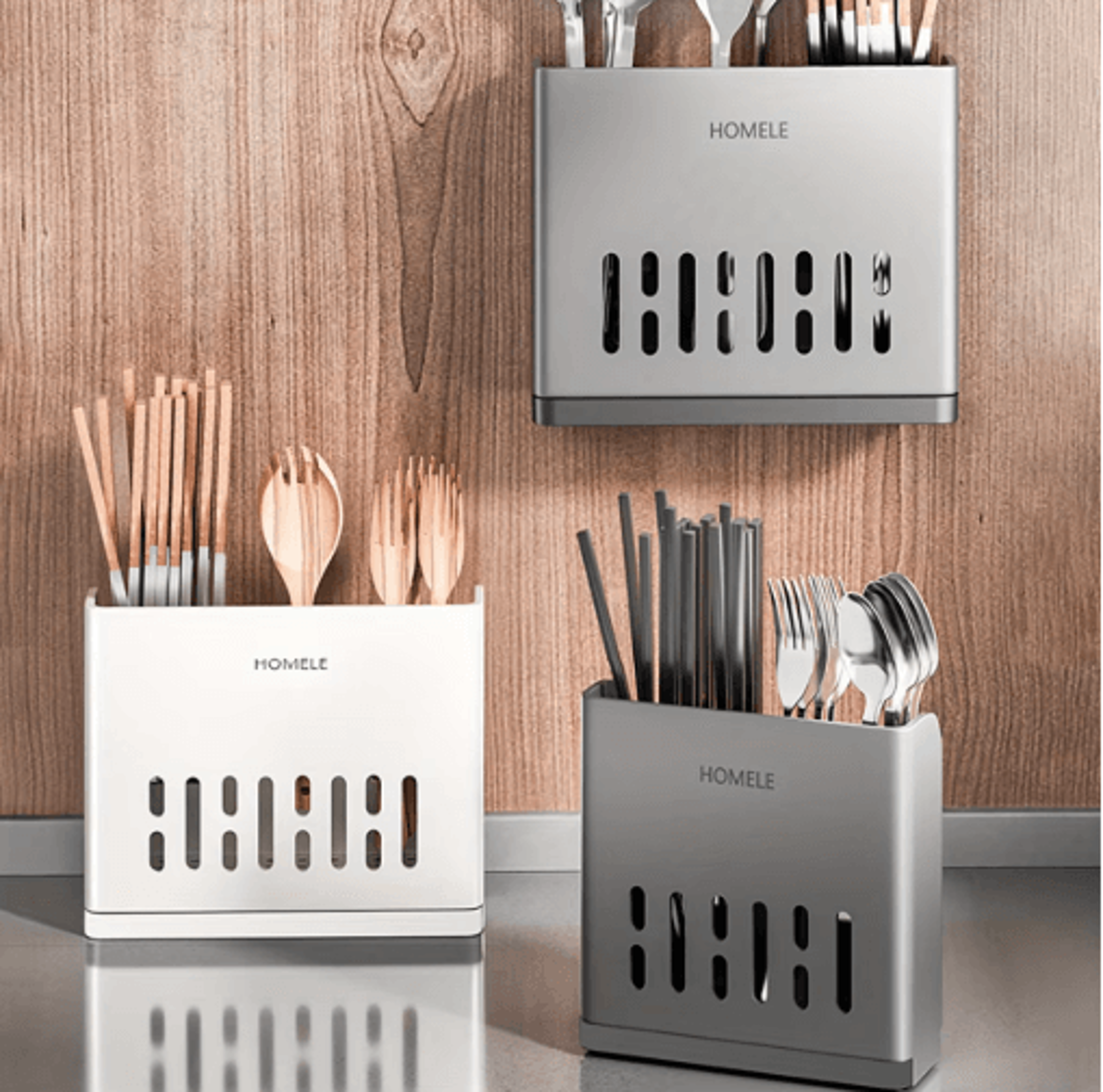 Multifunctional Flatware Organizer With Detachable Drain Base 14