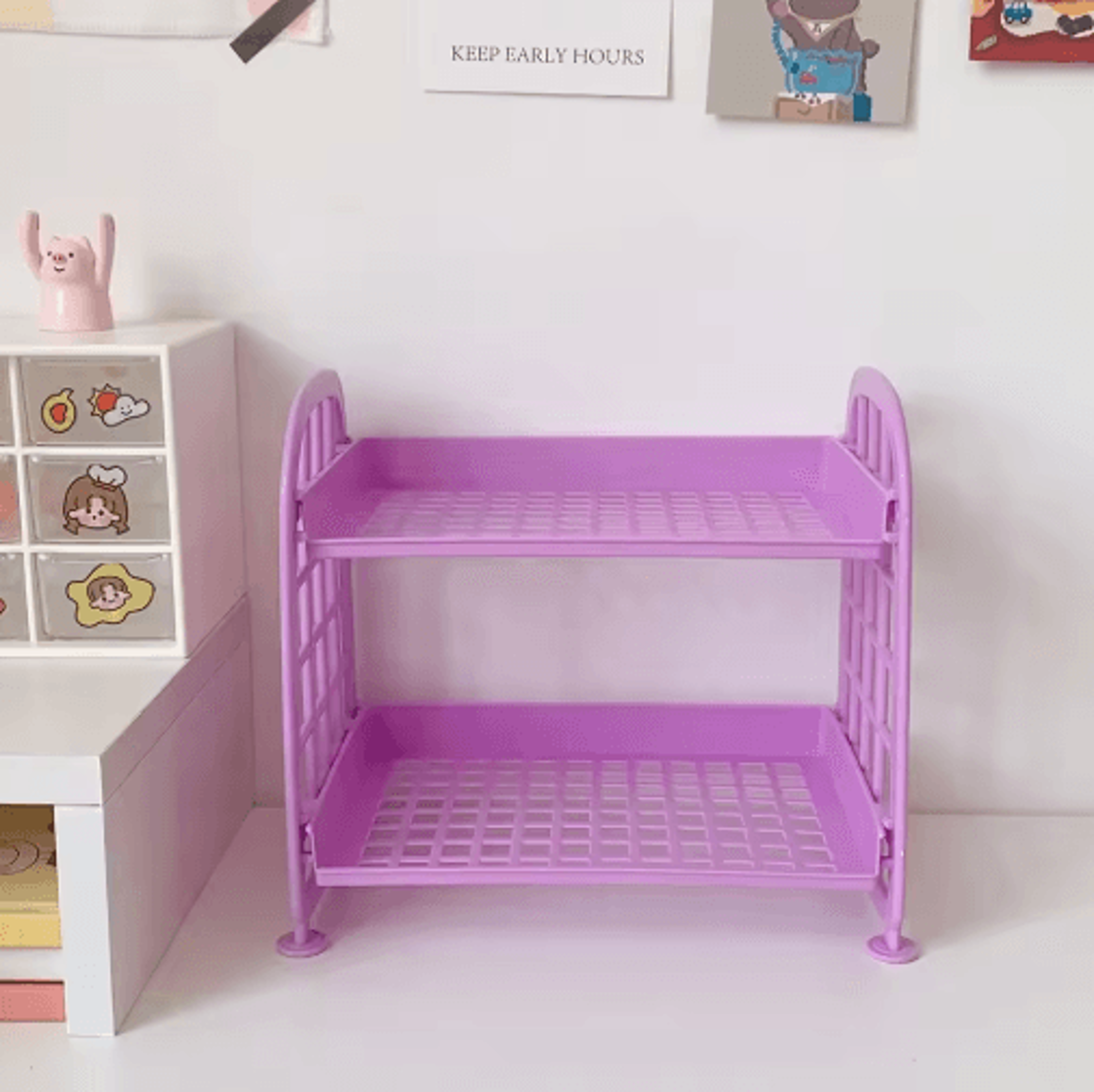 Modern MultiTier Desktop Storage Shelf For Dorm  Office Organization 1