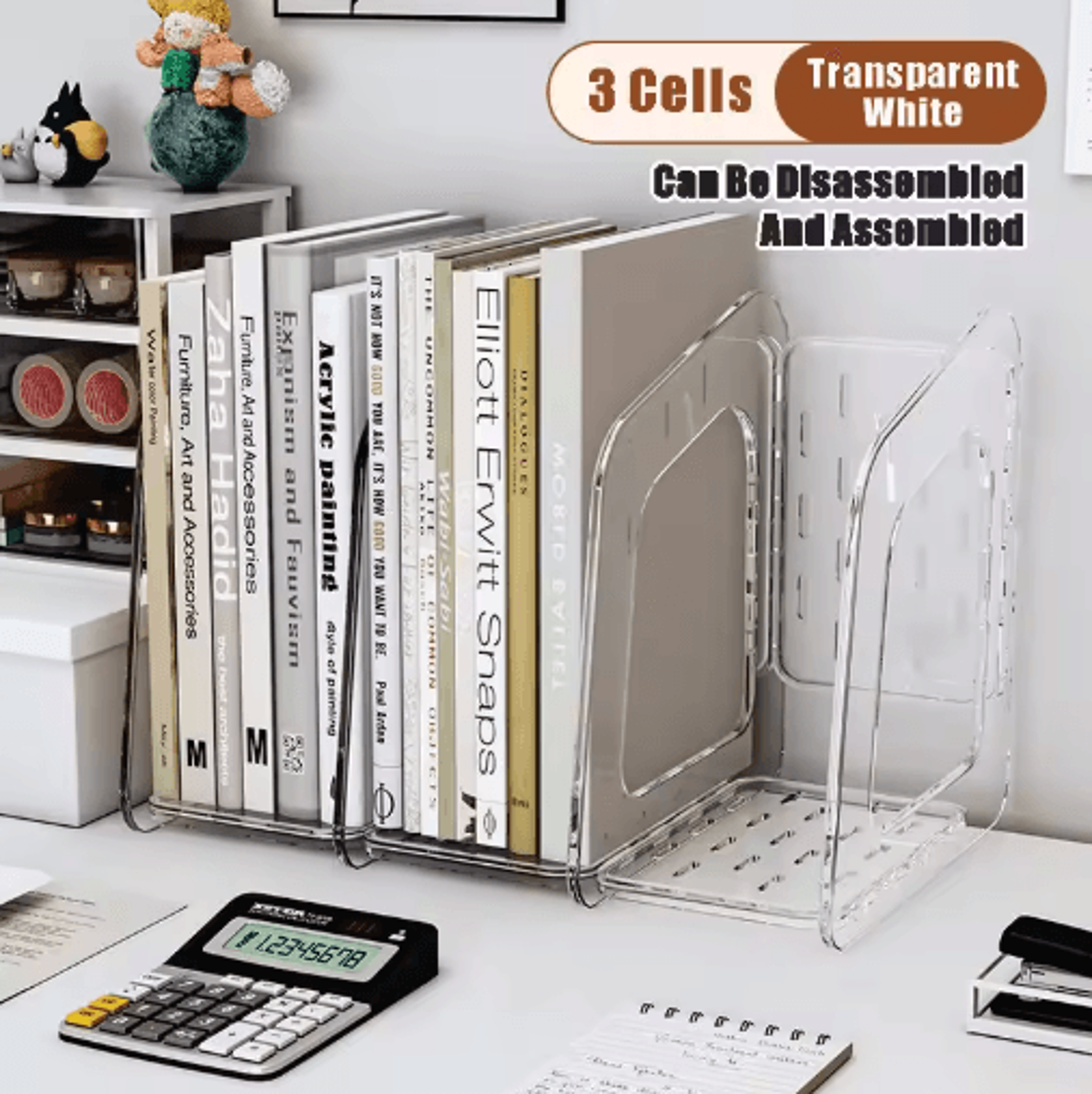 ClearView A4 Acrylic Vertical File Organizer For Desk  Office 1