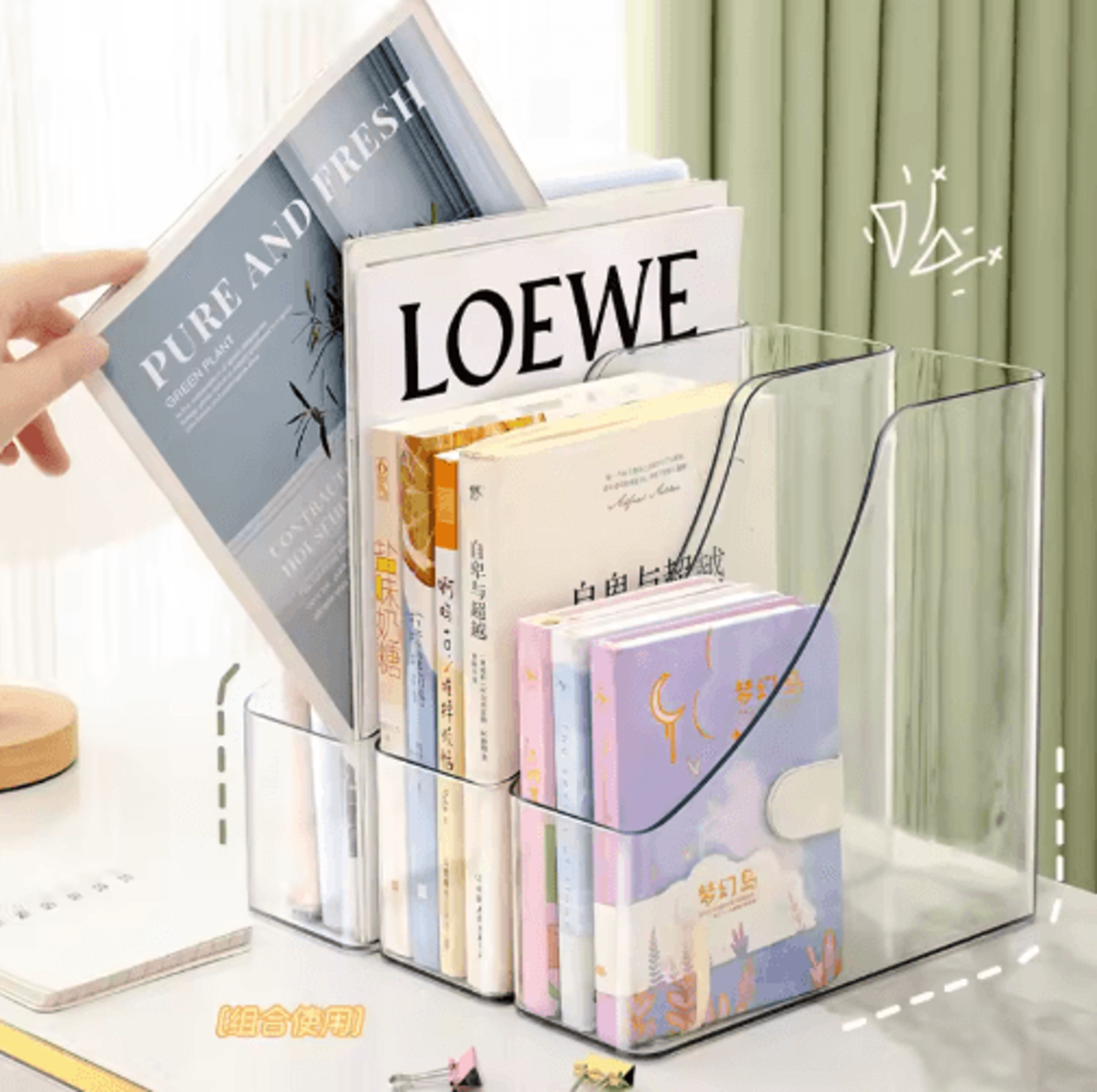 ClearView A4 Acrylic Vertical File Organizer For Desk  Office 9