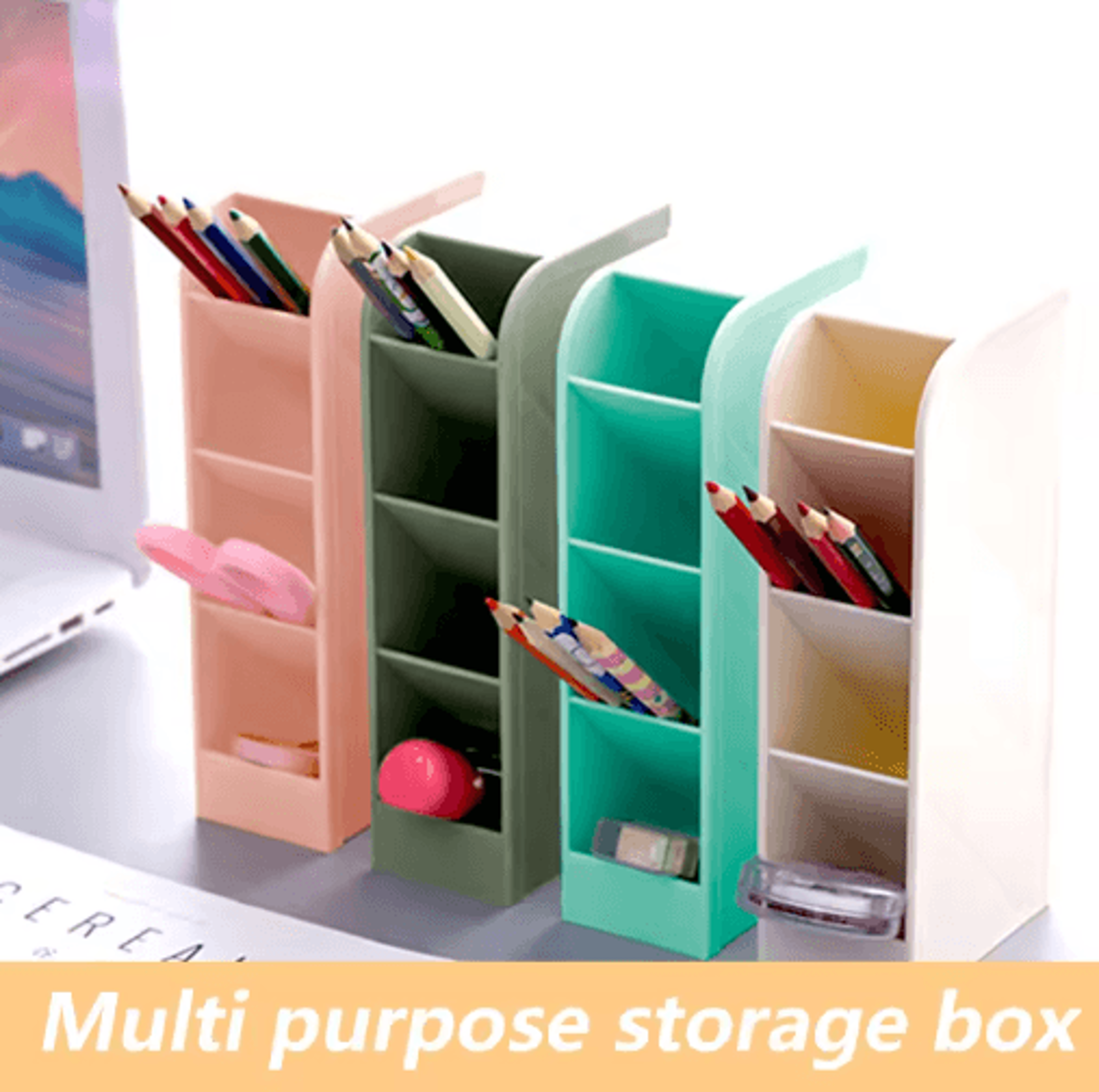 MaxAngle Large Capacity Desktop Stationery Organizer With Angled Slots 0