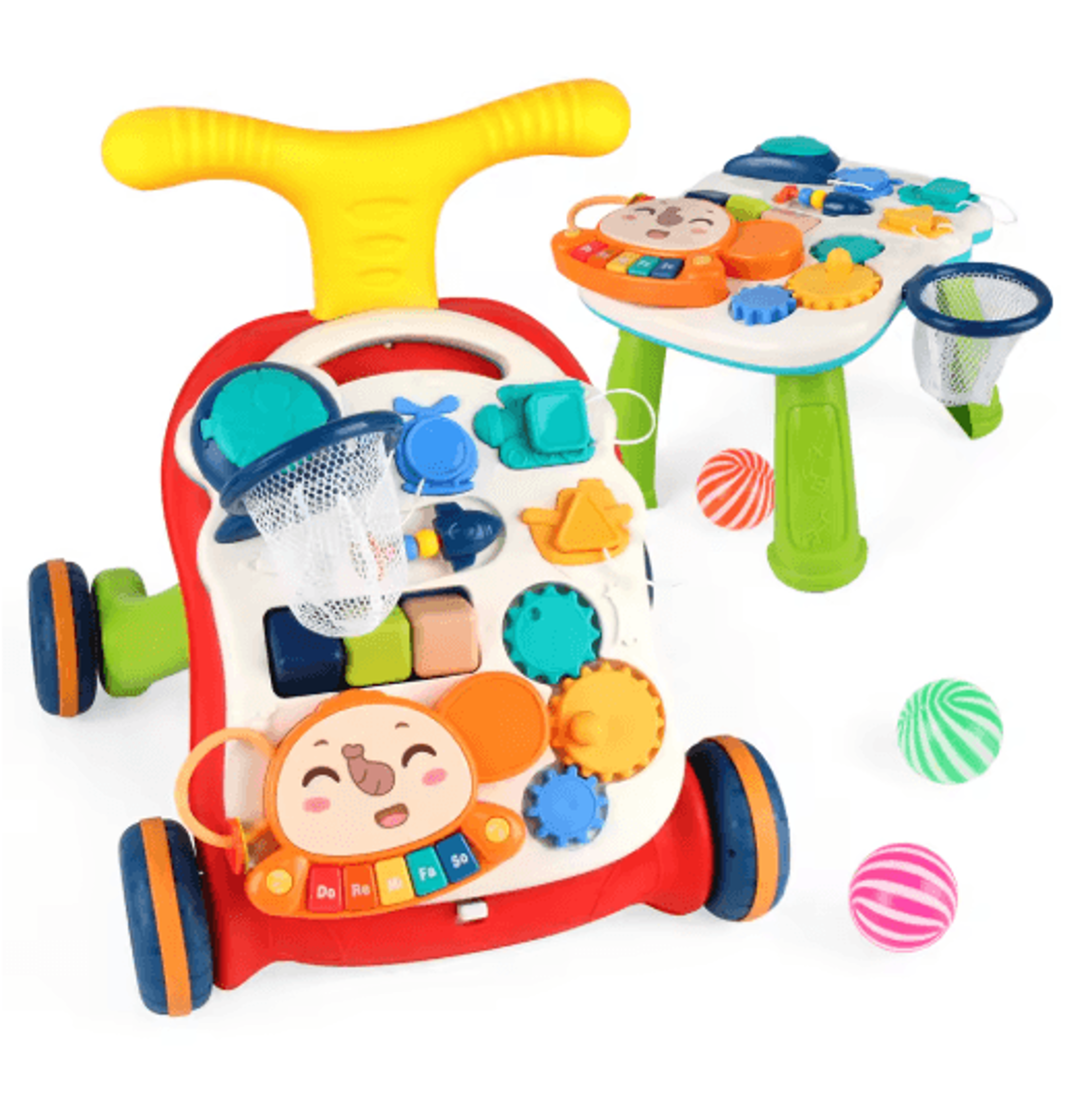 Baby Cartoon Musical Activity Walker Multifunction Learning Walker With Drawing Board 1