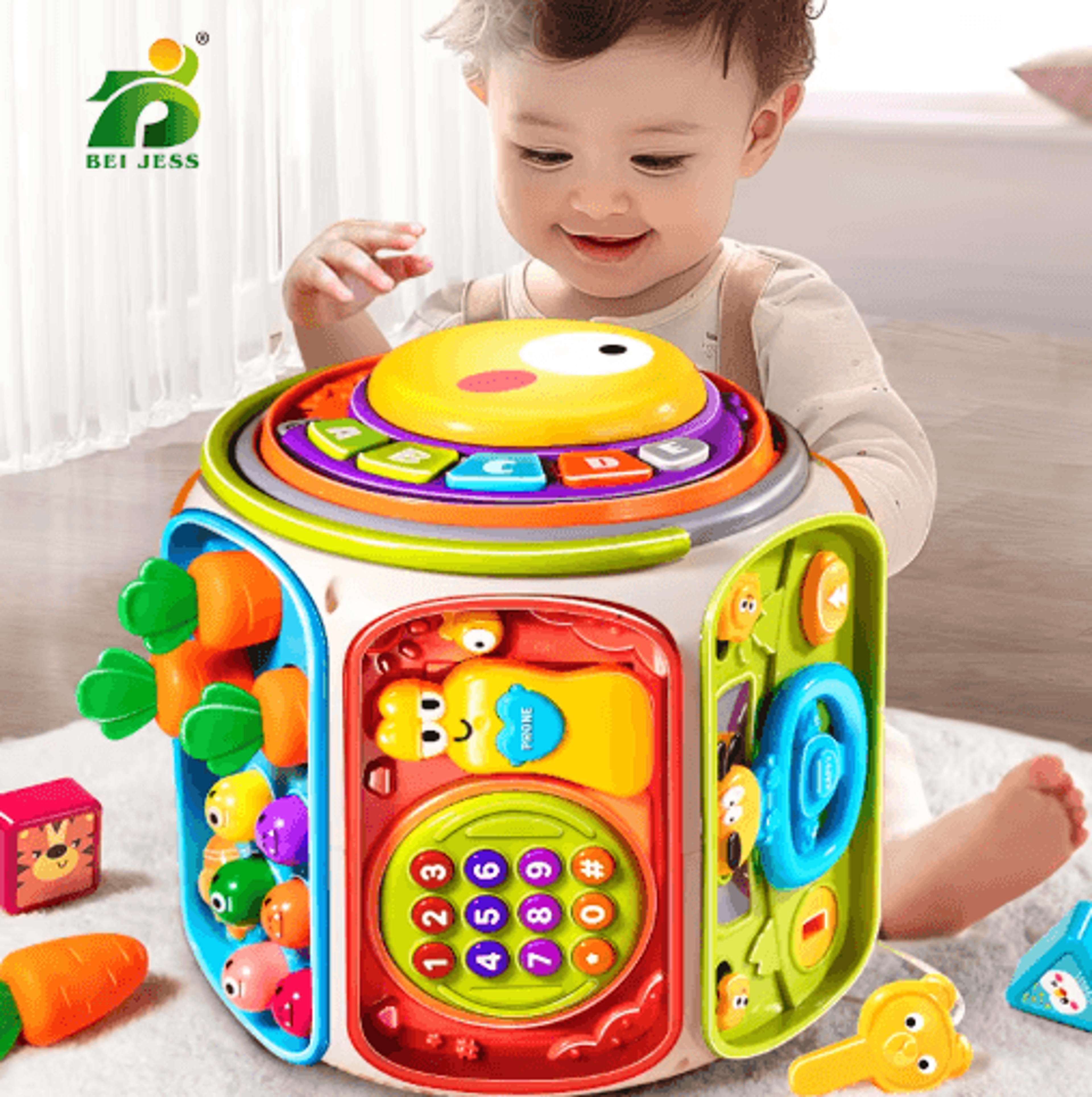 Baby Musical Phone Toy Light  Sound Learning Mobile For Toddlers 0