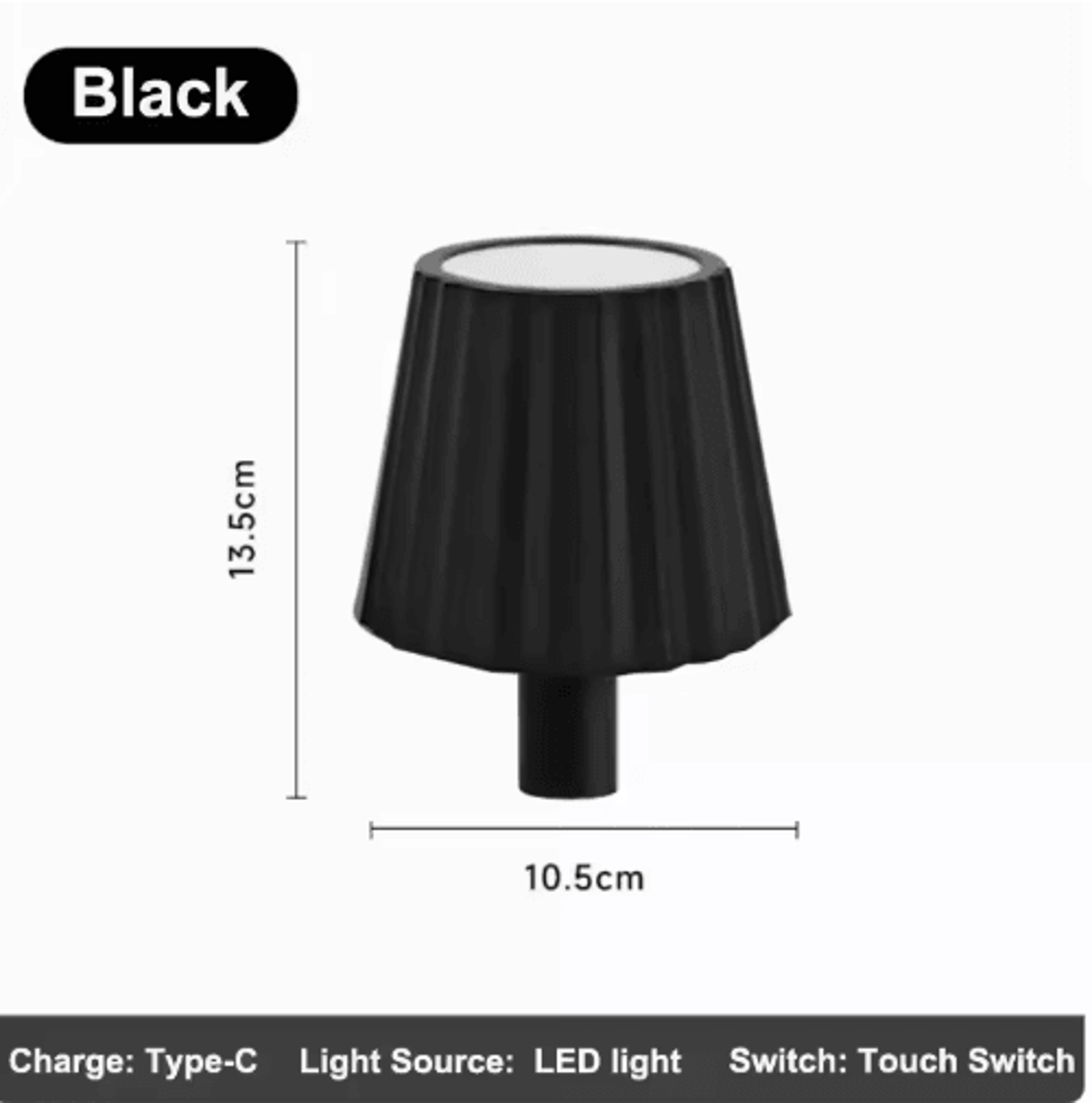 Wireless LED Bottle Table Lamp Touch Control Rechargeable Bar Light 3
