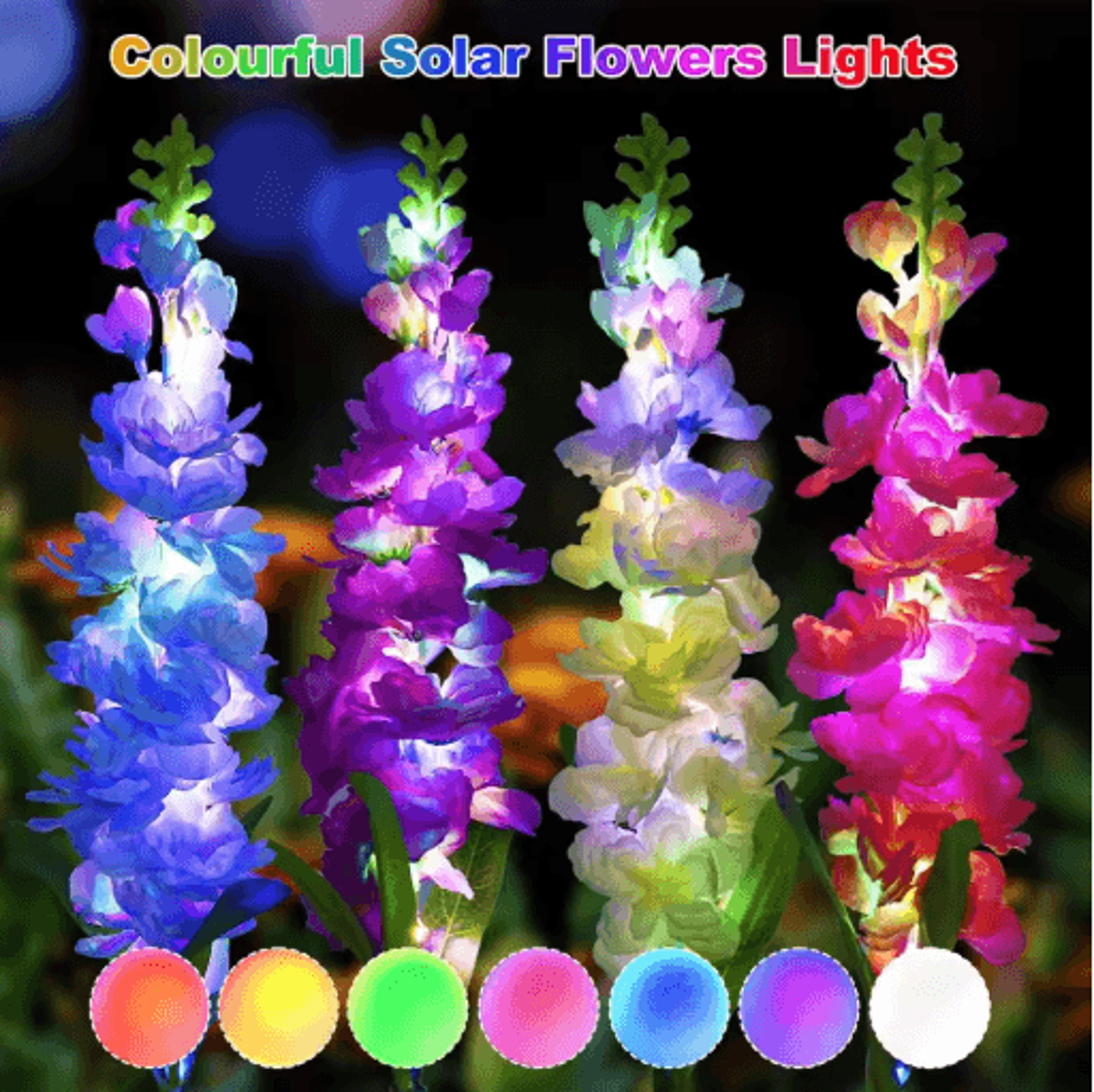 SunBloom Solar Flower Garden Lights Waterproof Decorative Lights For Patio Lawn  Yard 3