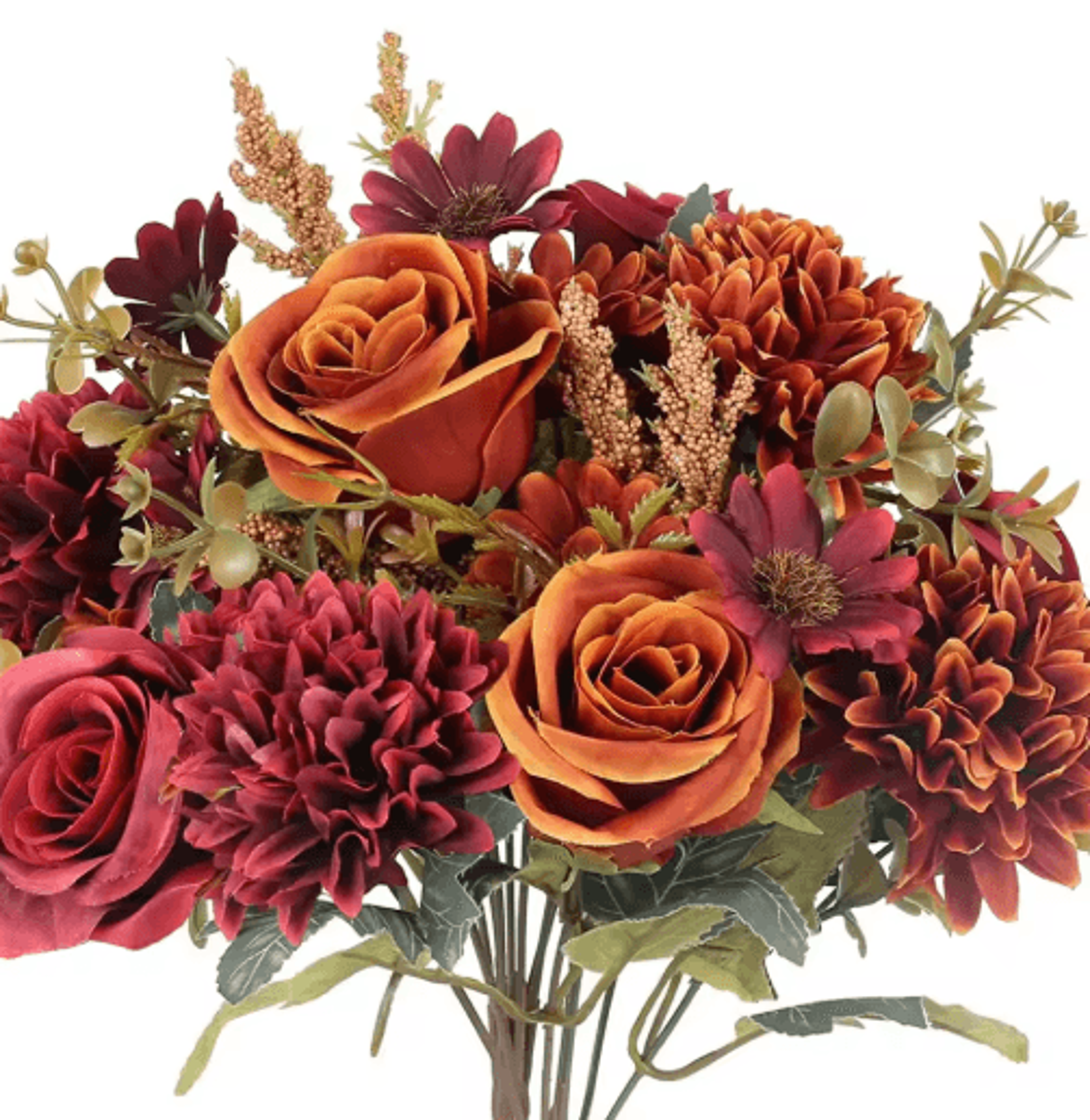 EverBloom Artificial Peony  Rose Hydrangea Bouquet Elegant Silk Flowers For Home  Wedding Decor 4
