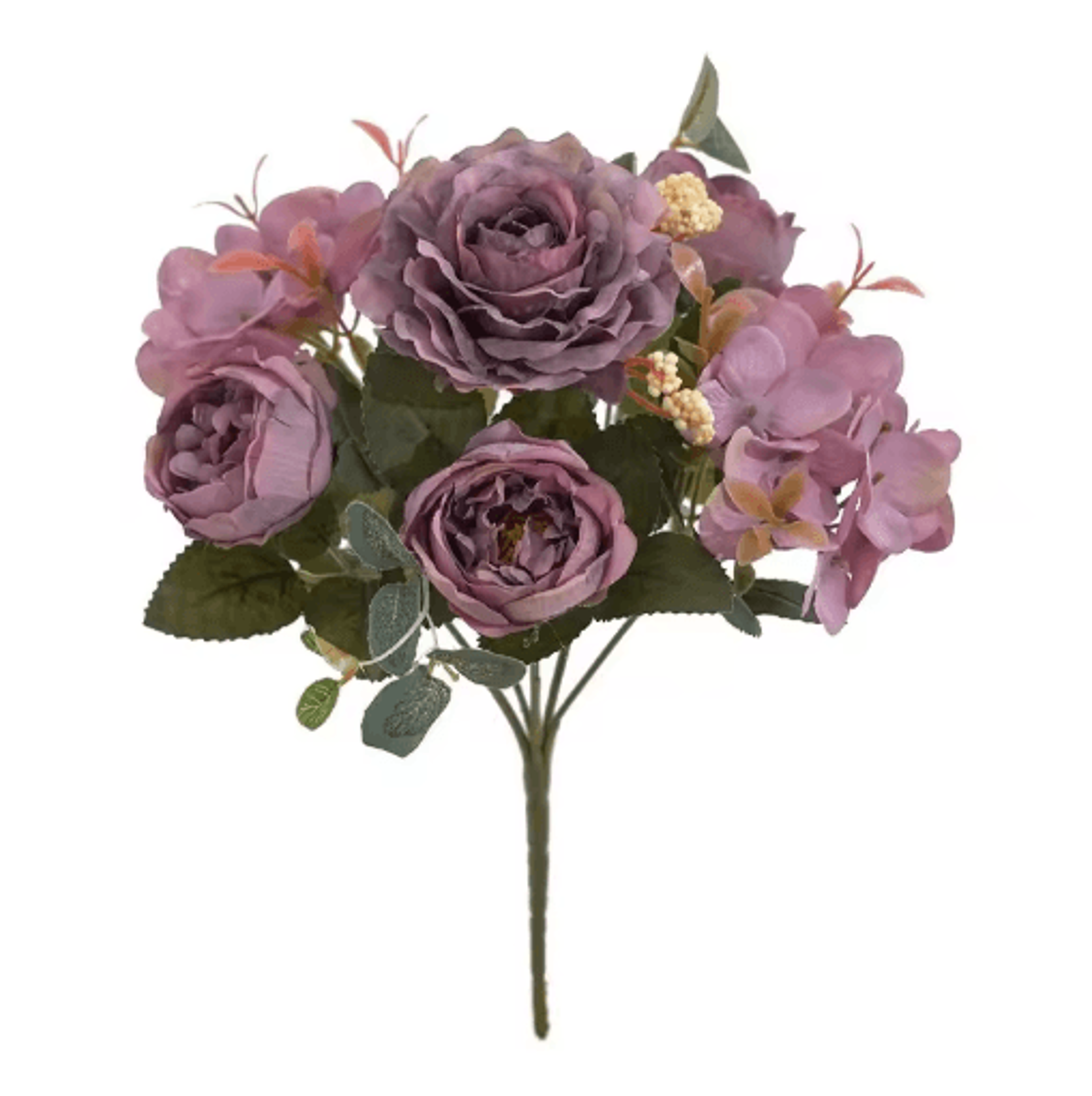 VintageBloom Silk Rose Bouquet  Retro Peony  Hydrangea Artificial Bridal Flower Arrangement 13
