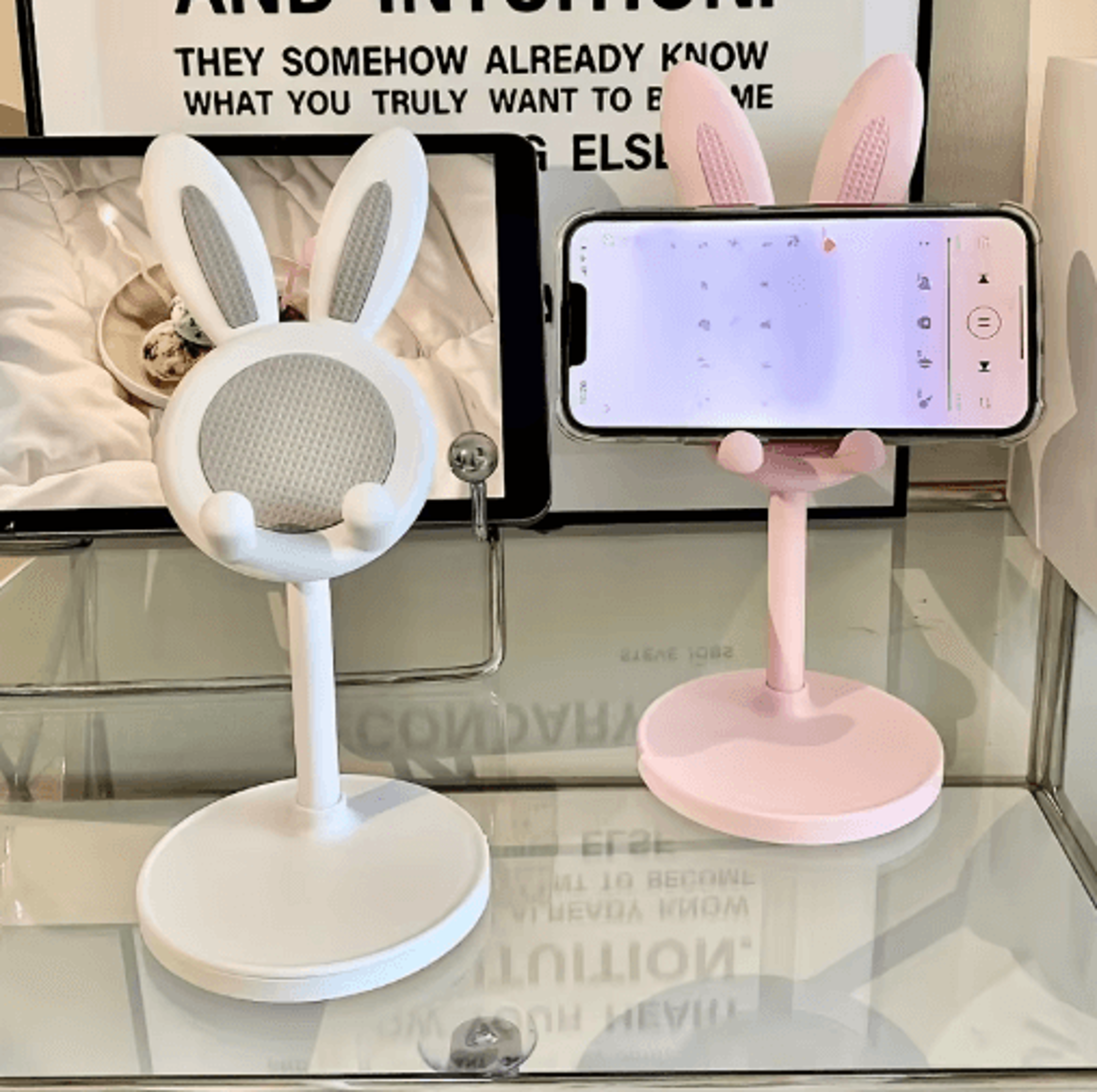 BunnyBuddy Adjustable Phone  Tablet Stand  Cute Cartoon Desk Holder For IPhone IPad  More 5