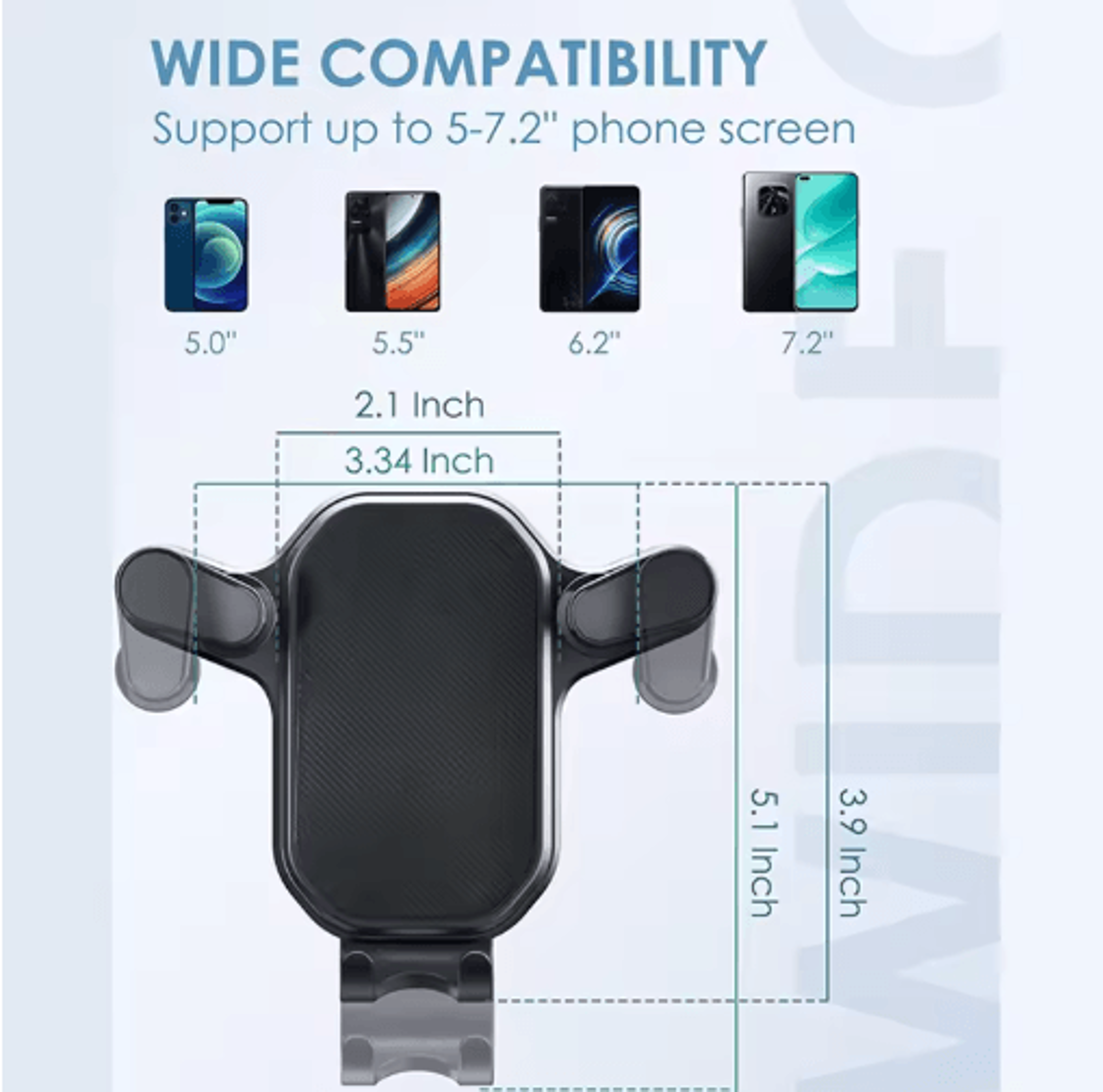 SecureGrip Universal Car Phone Holder  Air Vent  Dashboard AntiDrop Navigation Mount 3