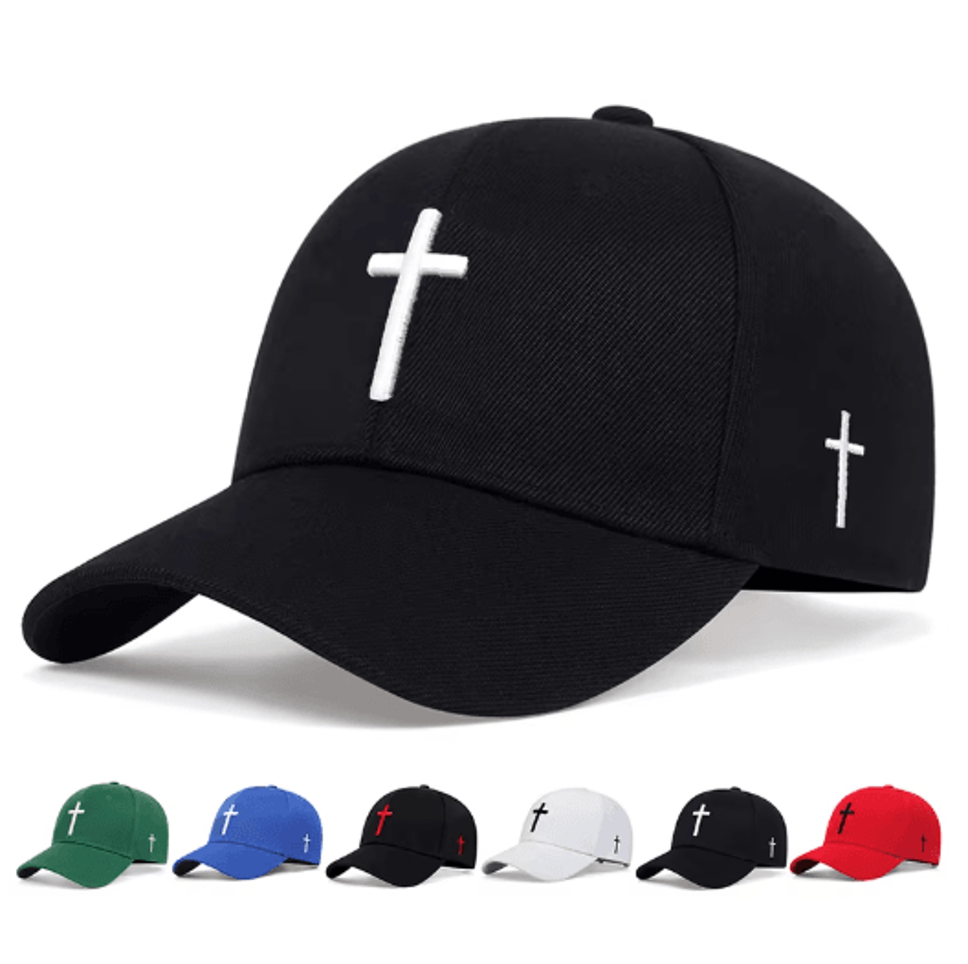 Classic Black Cotton Baseball Cap Adjustable Snapback Casual Dad Hat 0