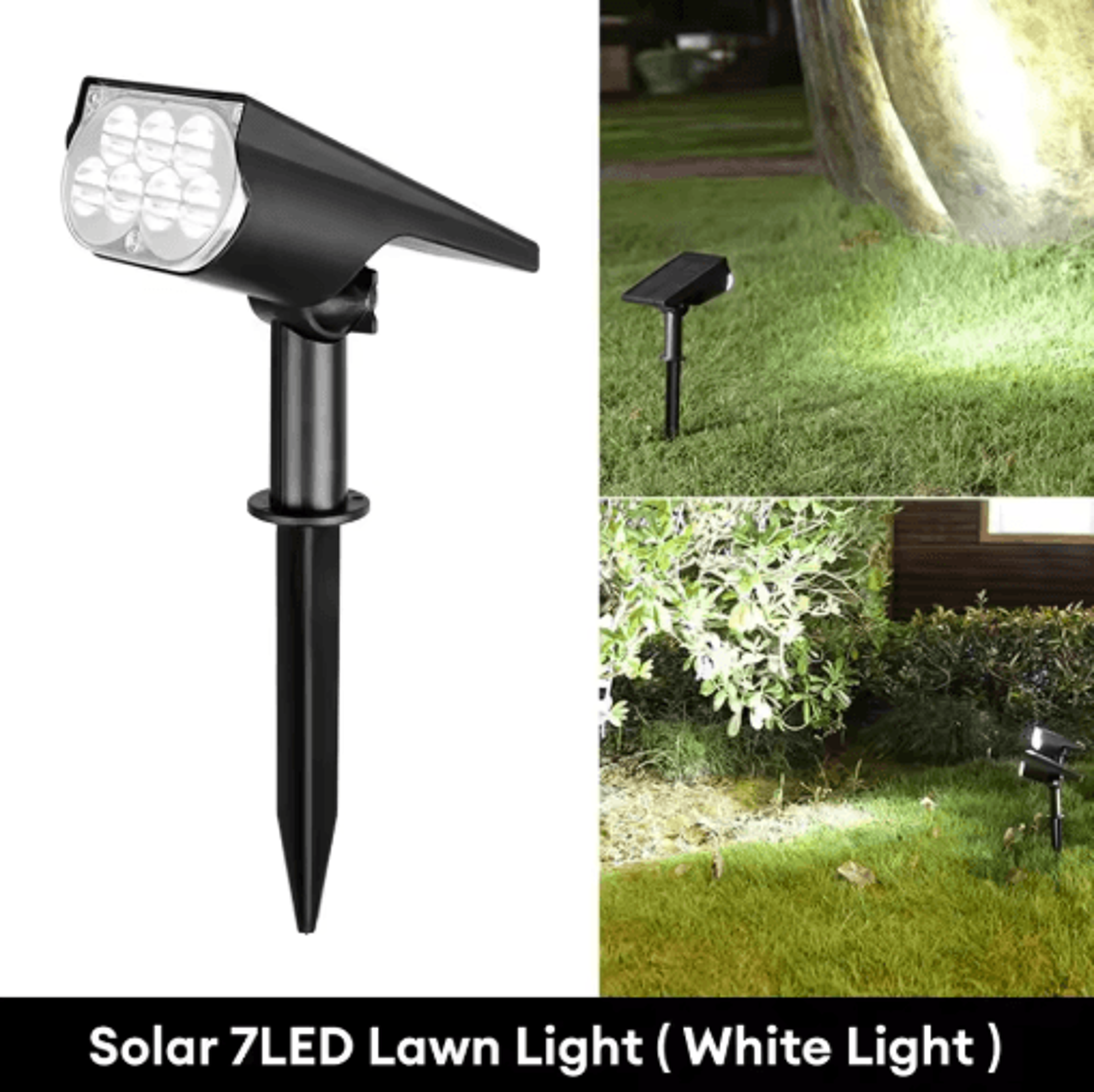 Ultra Bright 7 LED Solar Spotlight Outdoor  Adjustable Waterproof Garden Landscape Light 2