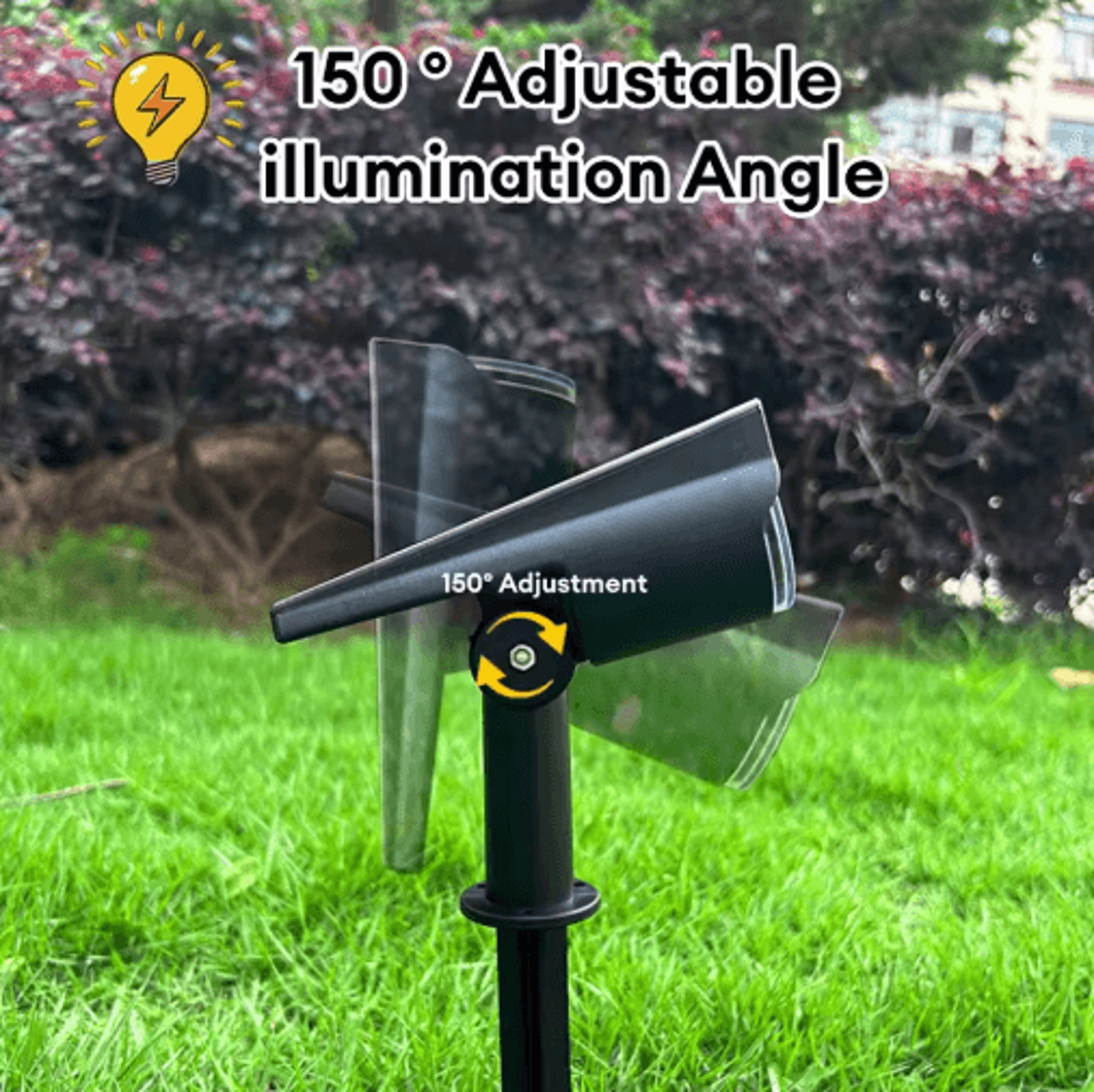Ultra Bright 7 LED Solar Spotlight Outdoor  Adjustable Waterproof Garden Landscape Light 8
