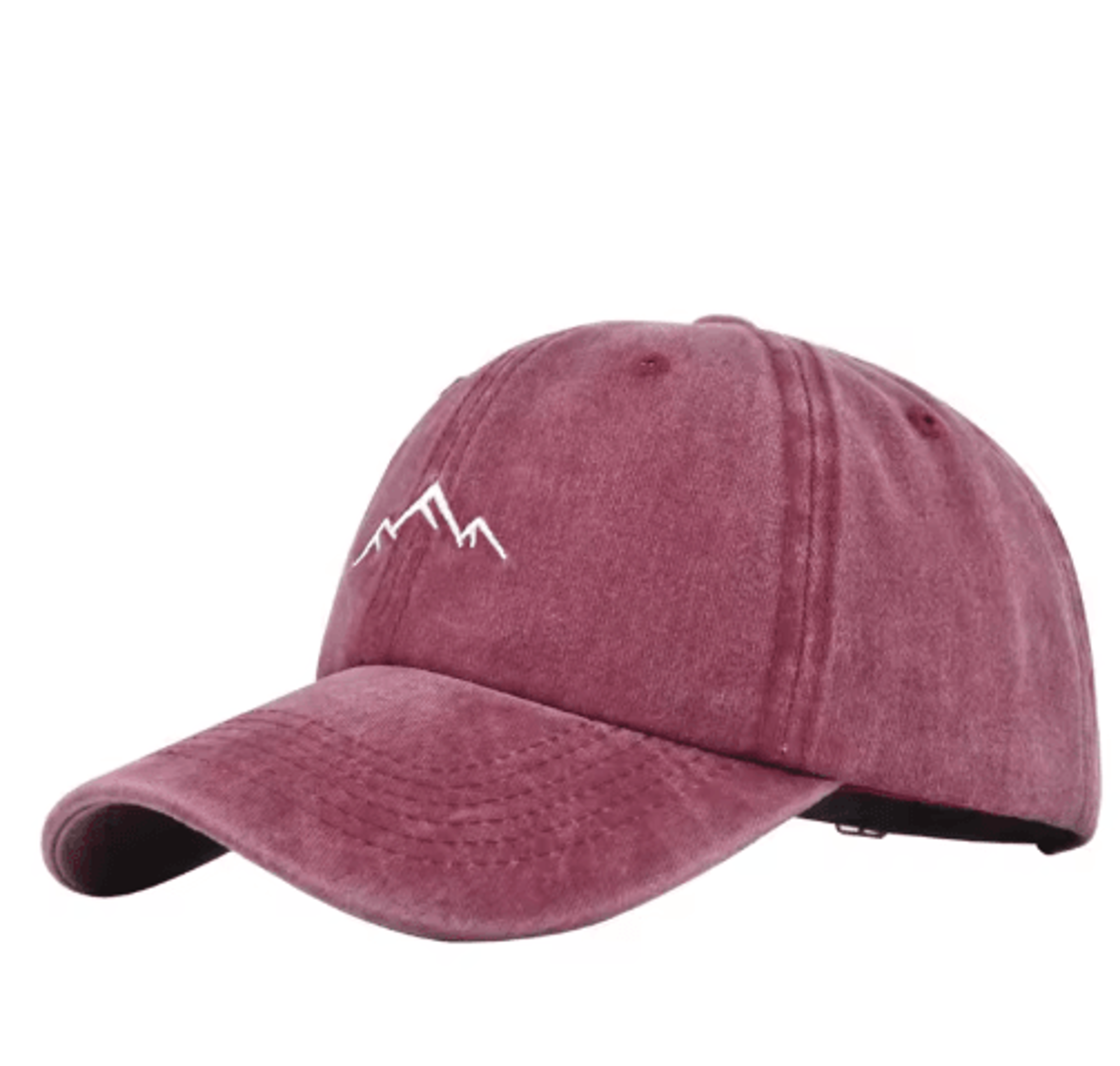 Retro Washed Cotton Mountain Embroidery Baseball Cap  Adjustable Unisex Streetwear Hat 4