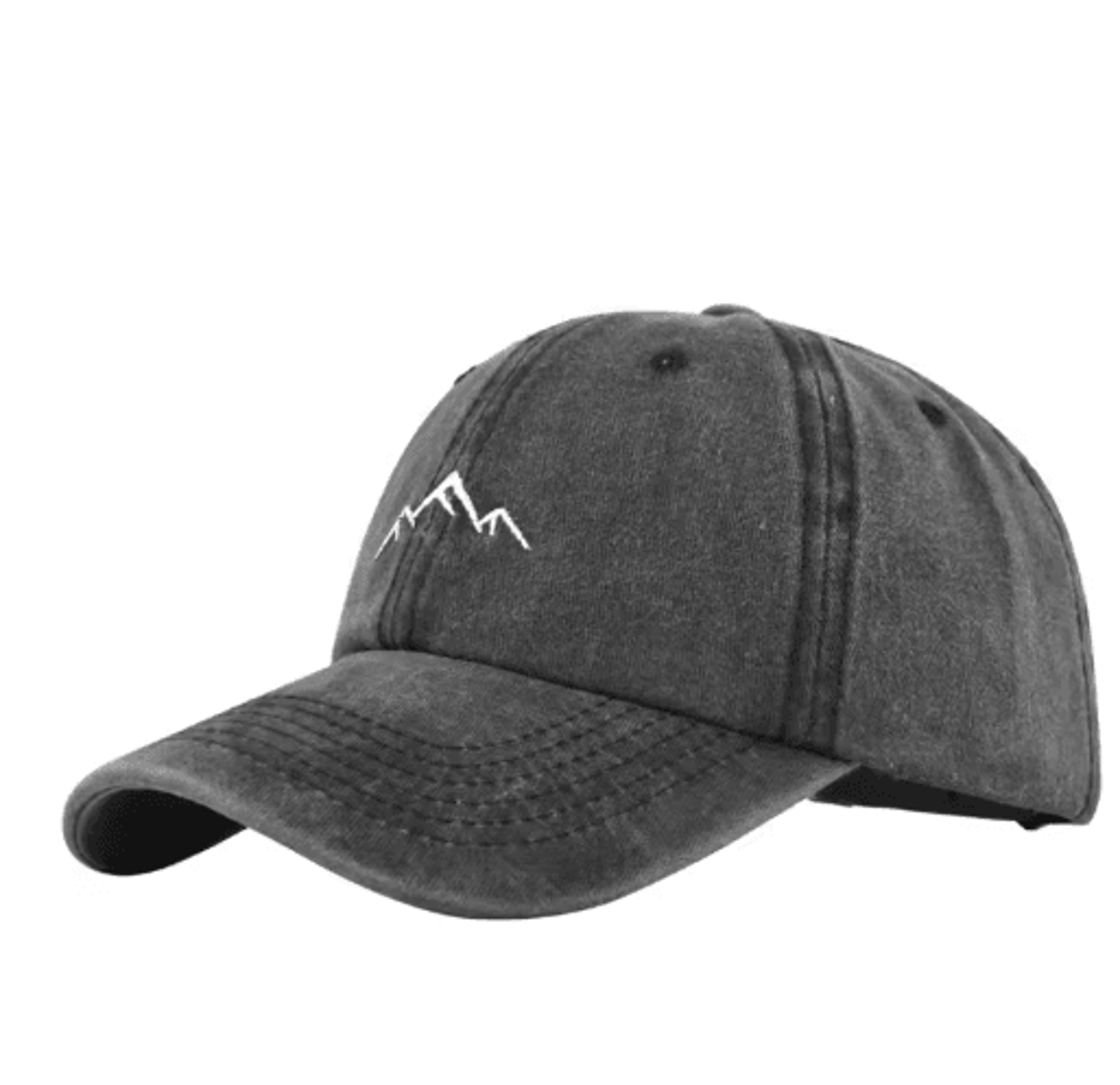 Retro Washed Cotton Mountain Embroidery Baseball Cap  Adjustable Unisex Streetwear Hat 5