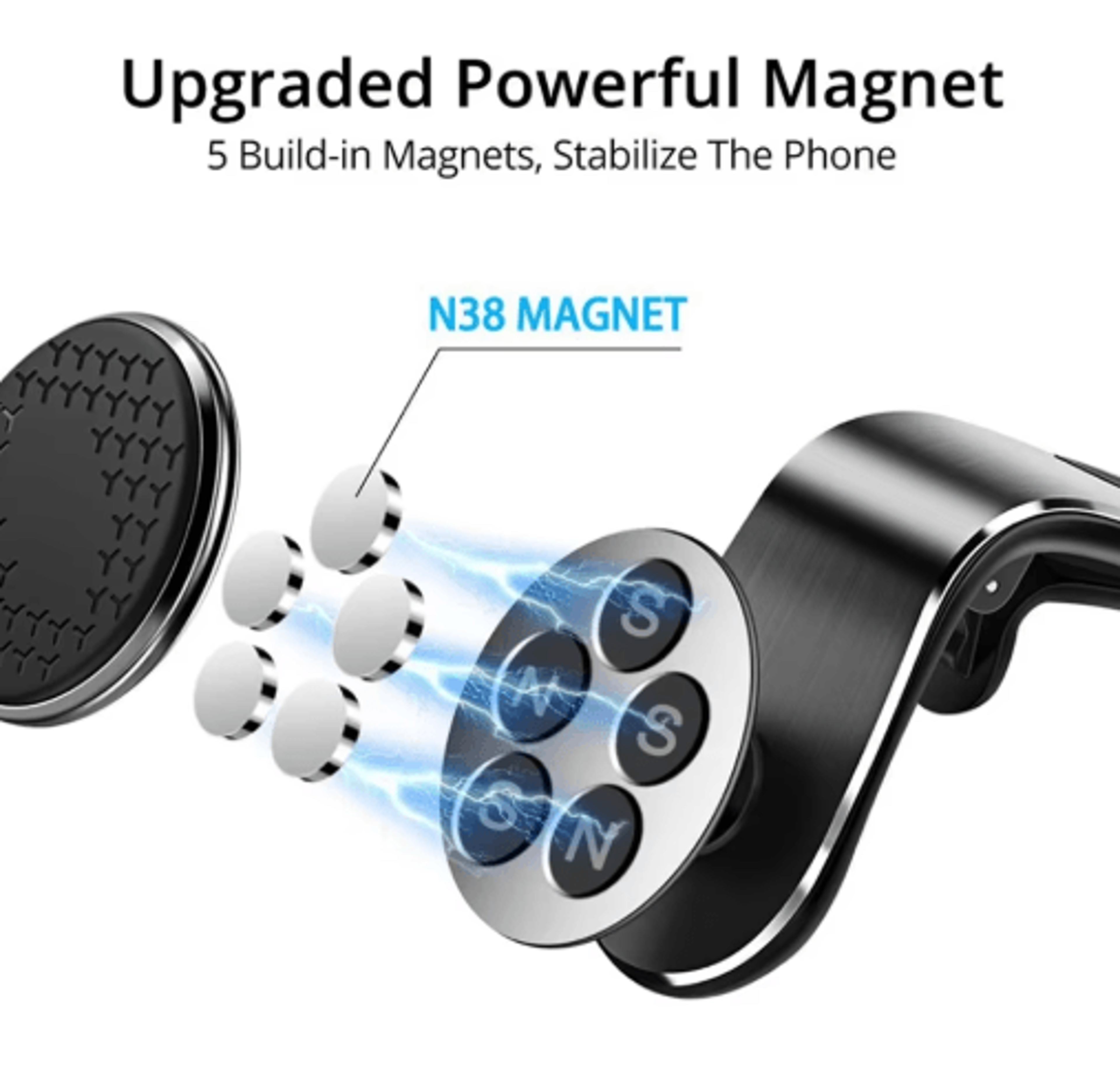 Universal Magnetic Air Vent Car Phone Holder  Compact GPS Smartphone Mount 11
