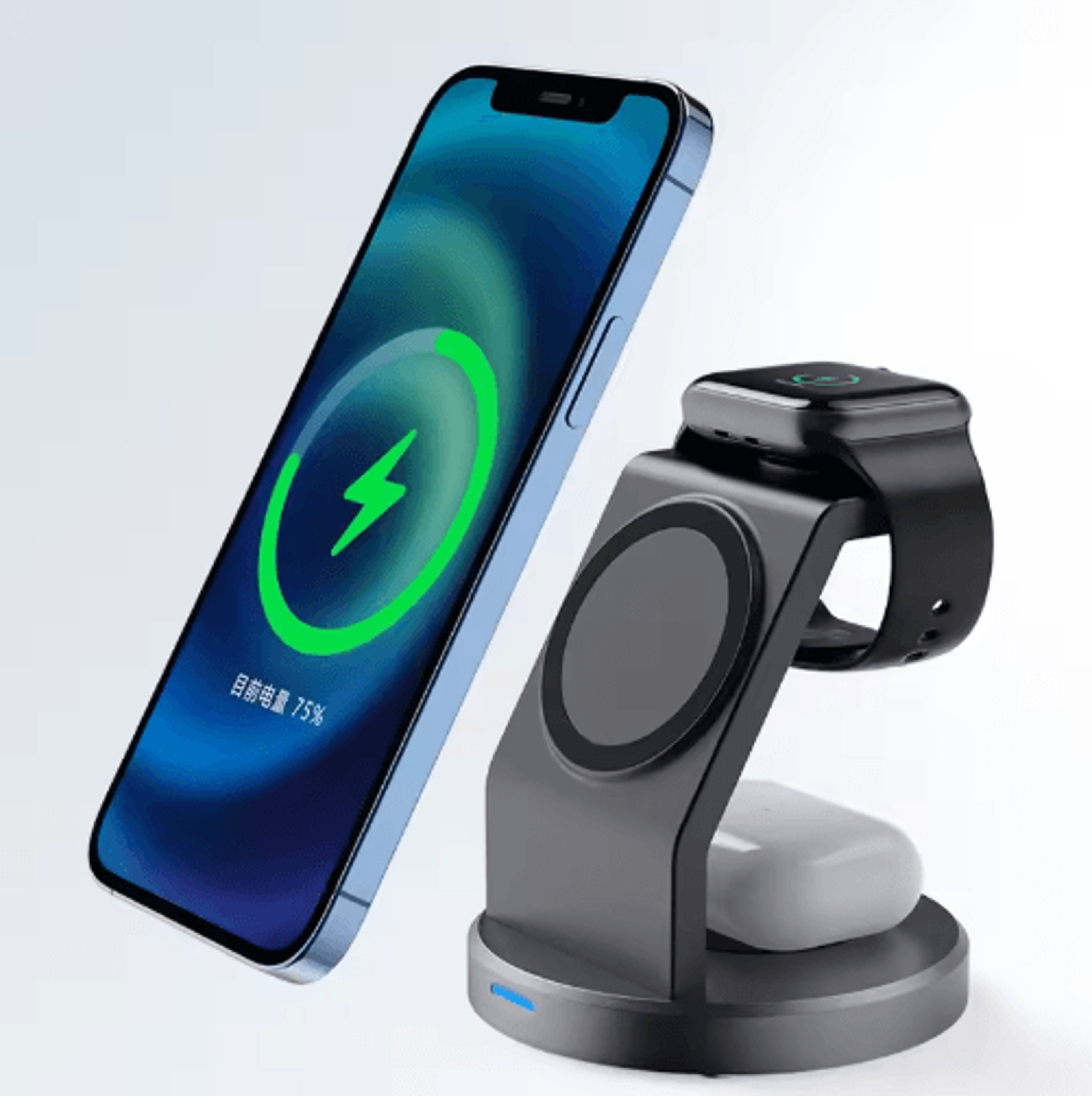 3in1 MagSafe Magnetic Wireless Charging Stand  Fast Charging Station For IPhone Apple Watch  AirPod 1