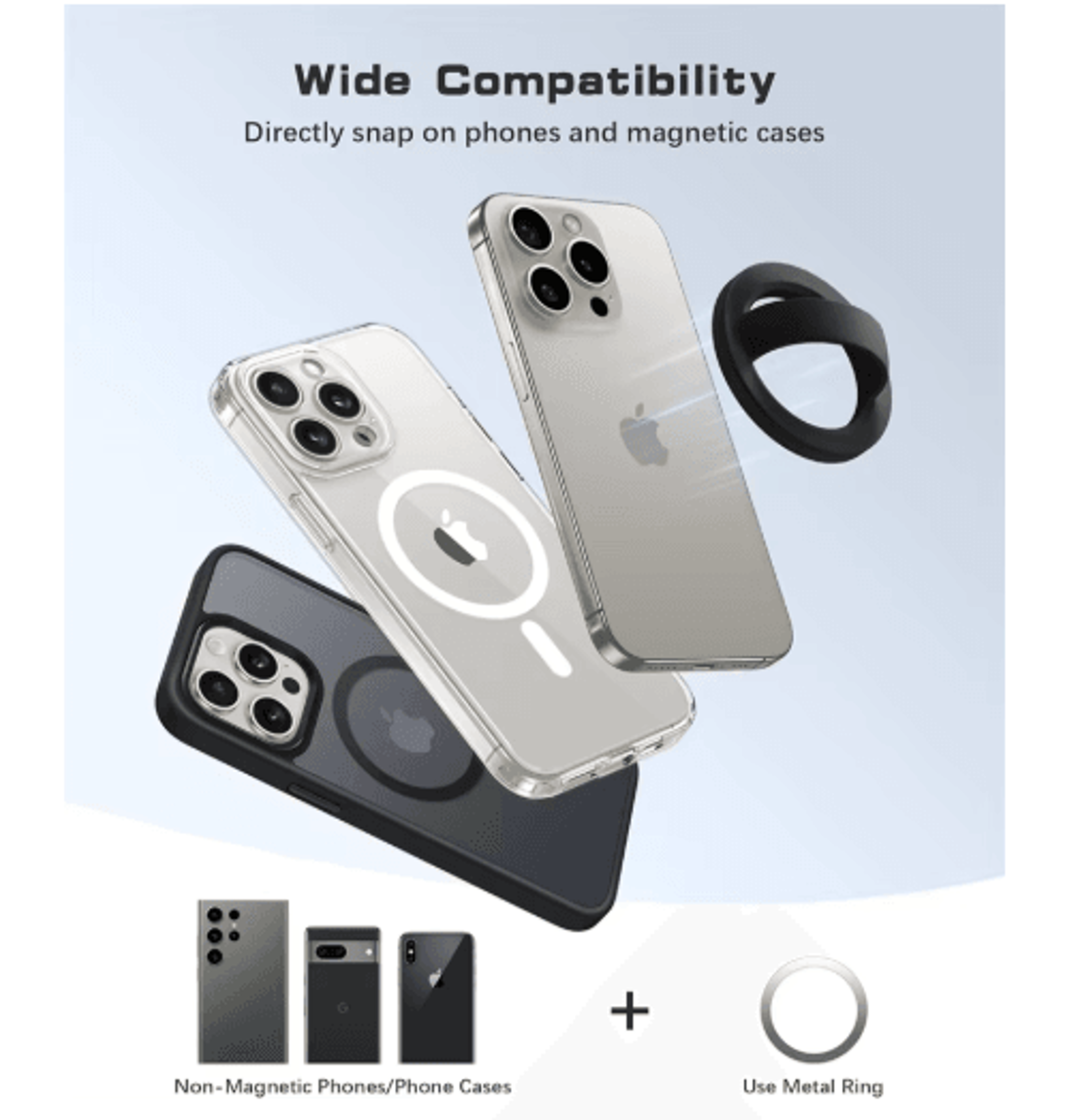 MagSafe Magnetic Silicone Finger Strap  Soft Loop Phone Grip  Stand 9
