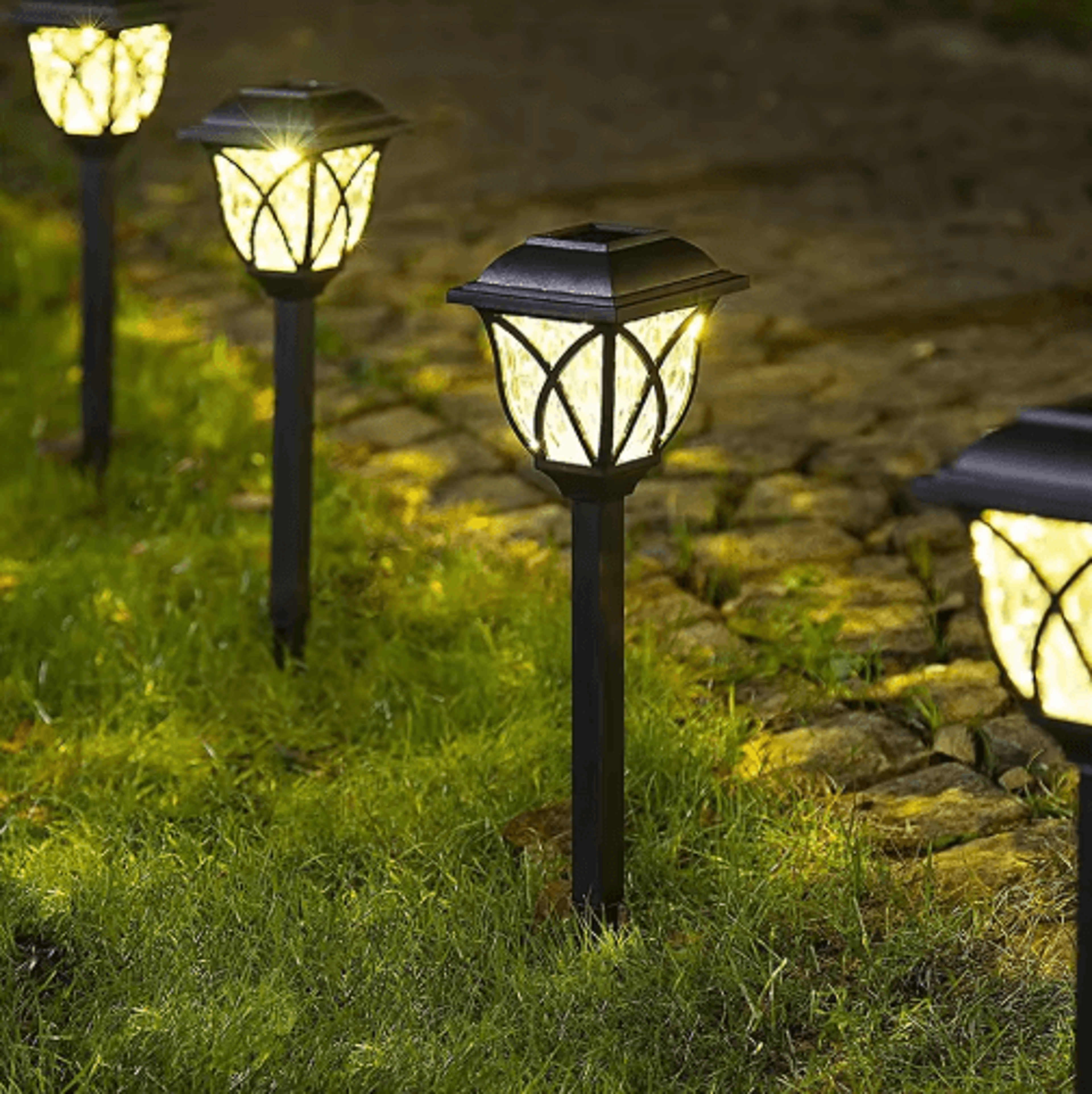 2PCS LED Solar Pathway Lights  Waterproof Outdoor Garden  Walkway Lighting 0