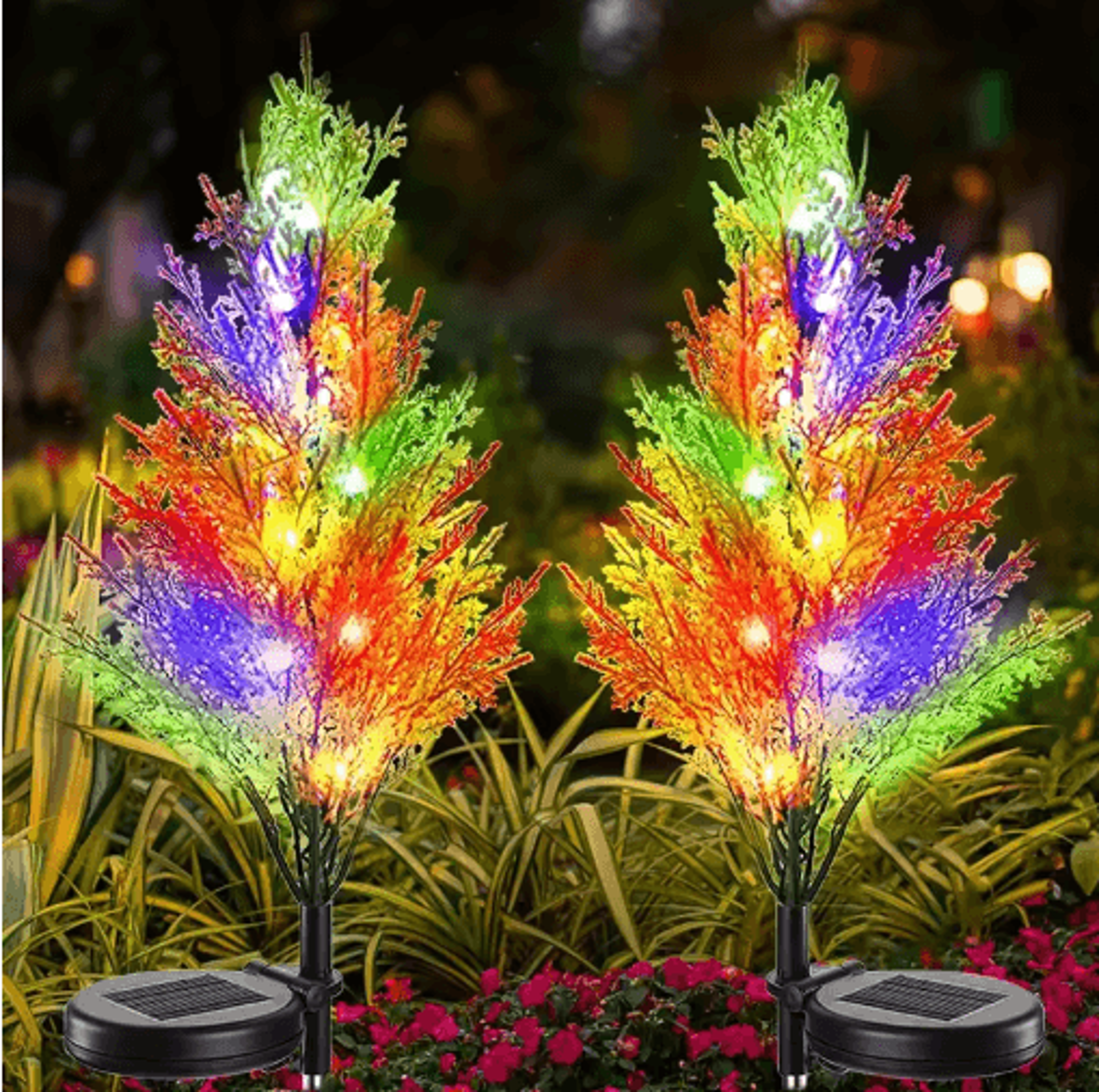 Solar Pine Tree Garden Stake Lights  Waterproof Outdoor Christmas Landscape Decor 6