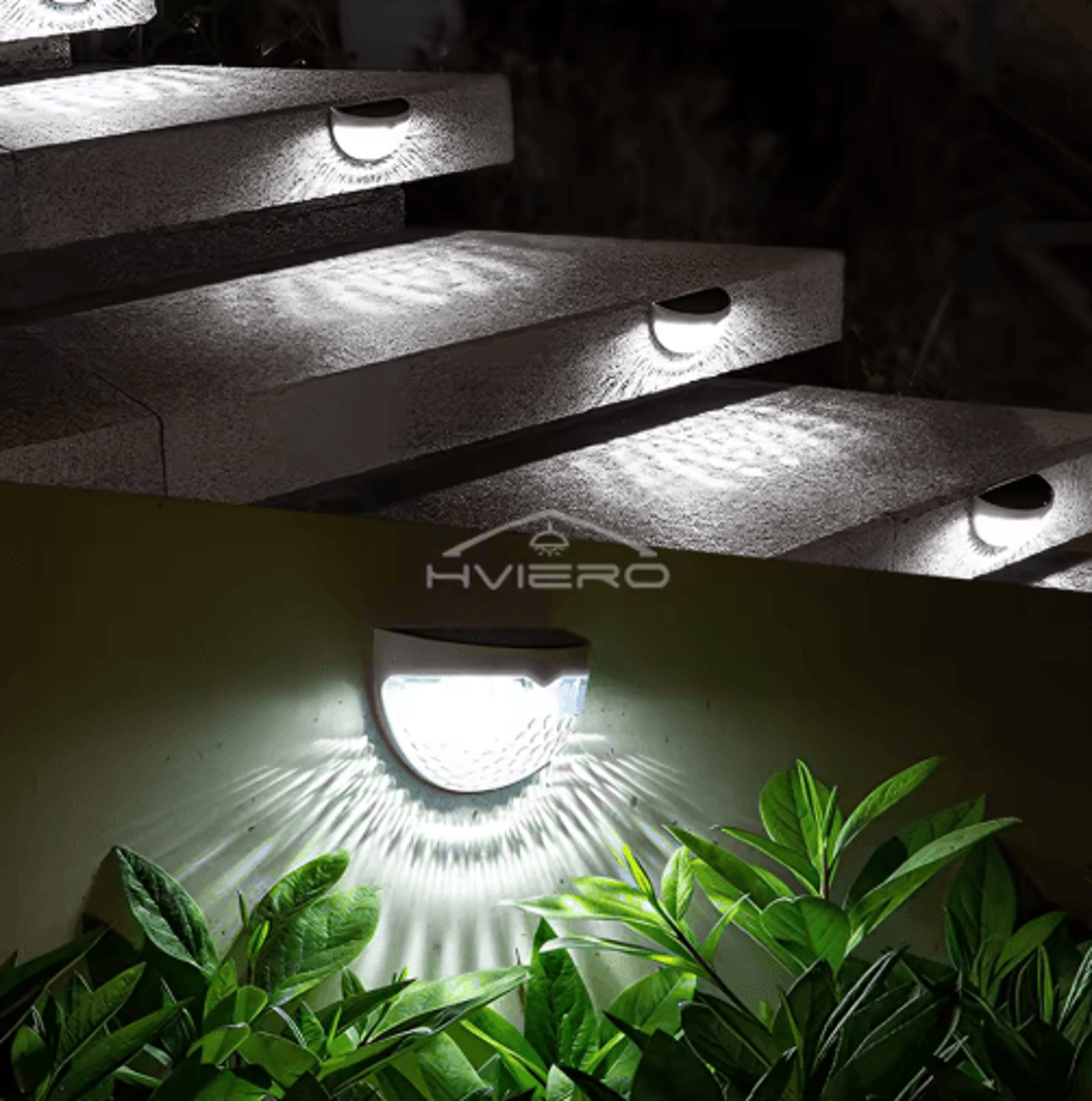 6LED HalfRound Solar Step  Fence Lights  Waterproof Outdoor Garden Wall Lamps 8
