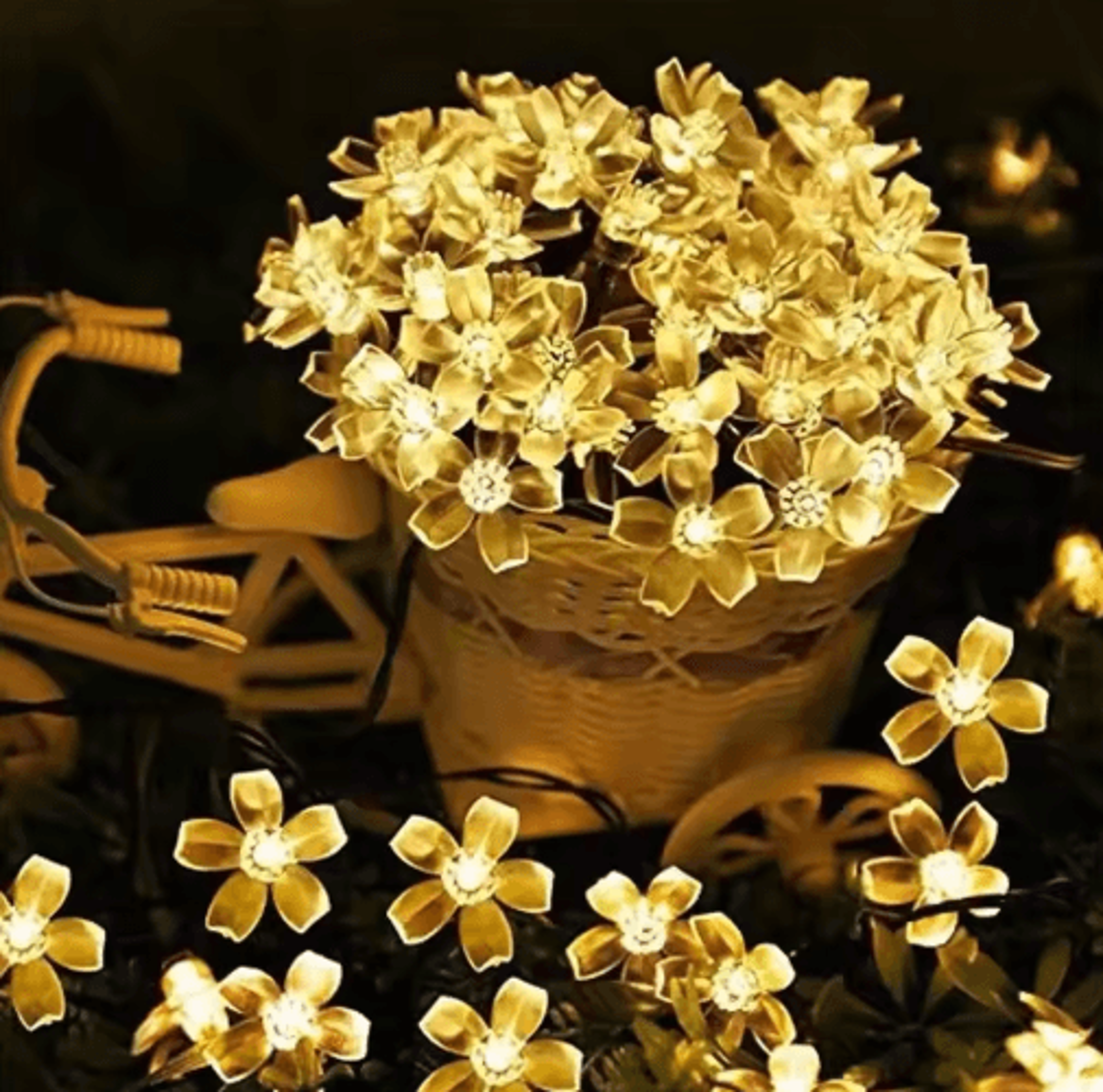 Solar Sakura Cherry Blossom String Lights  5M Fairy Lights For Garden  Wedding Decor 6