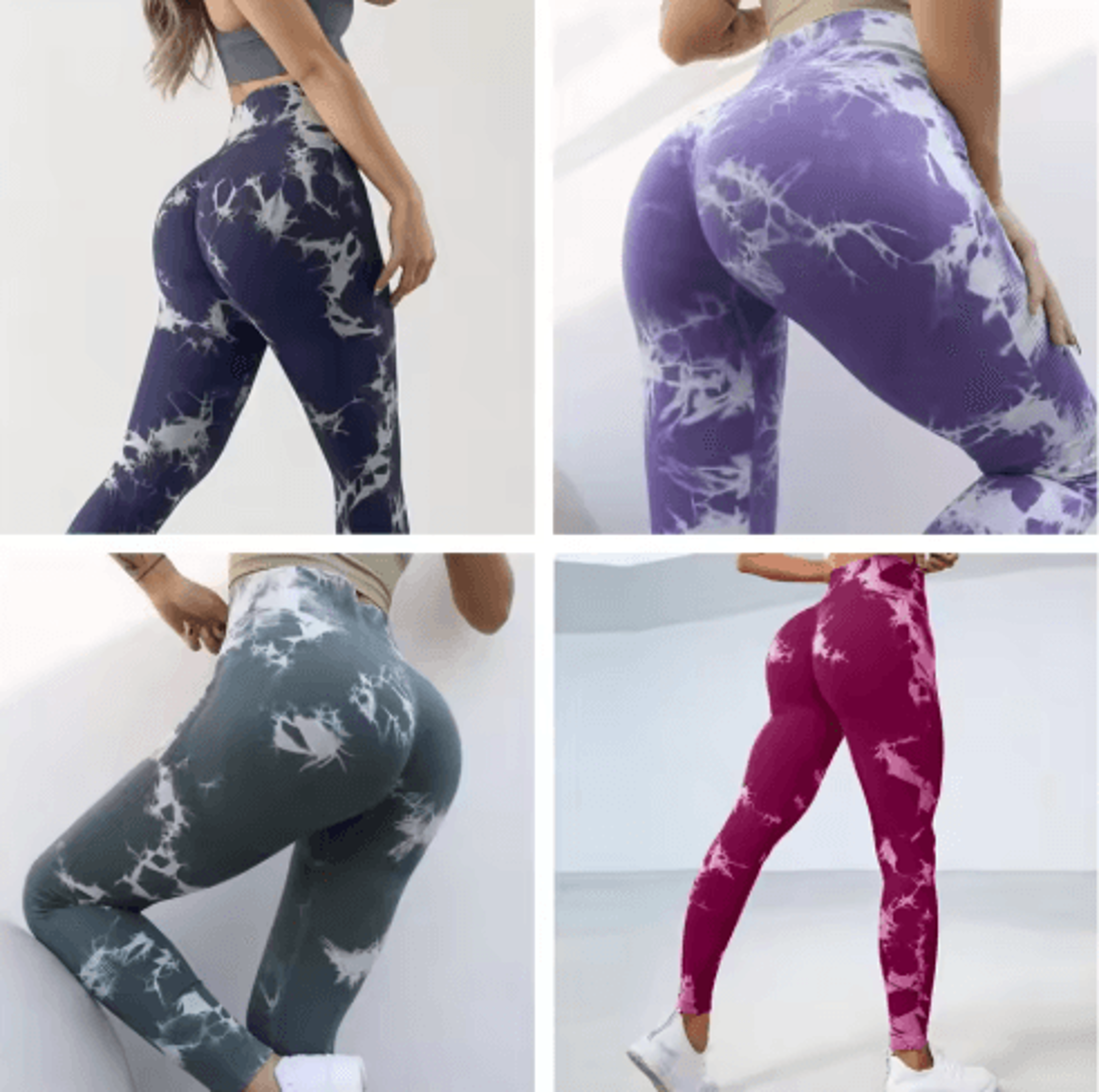 TieDye ButtLifting Yoga Leggings  High Waist SlimFit Fitness Leggings 0