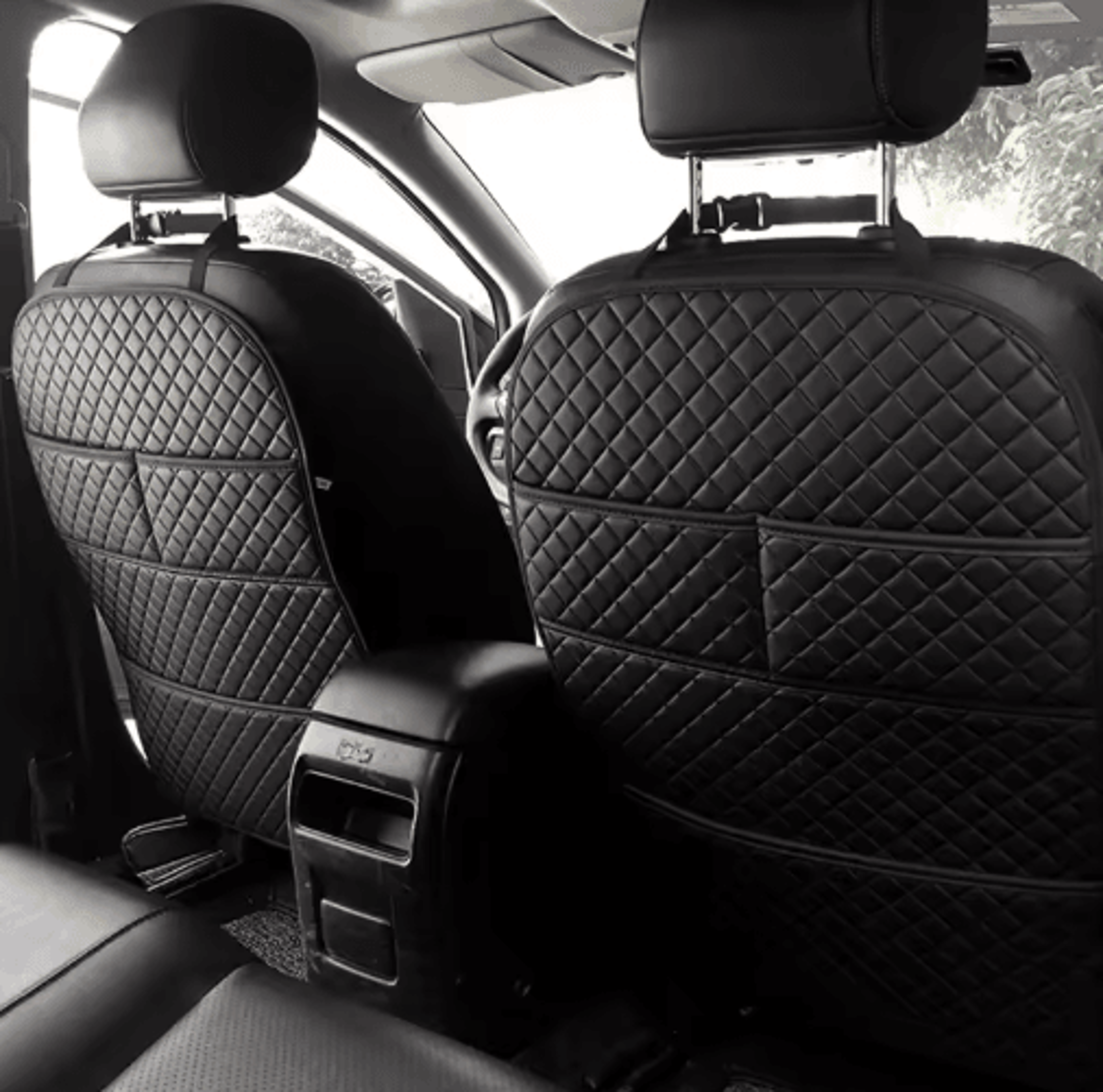 Universal Waterproof Car Seat Back Protector With Organizer Pockets 0