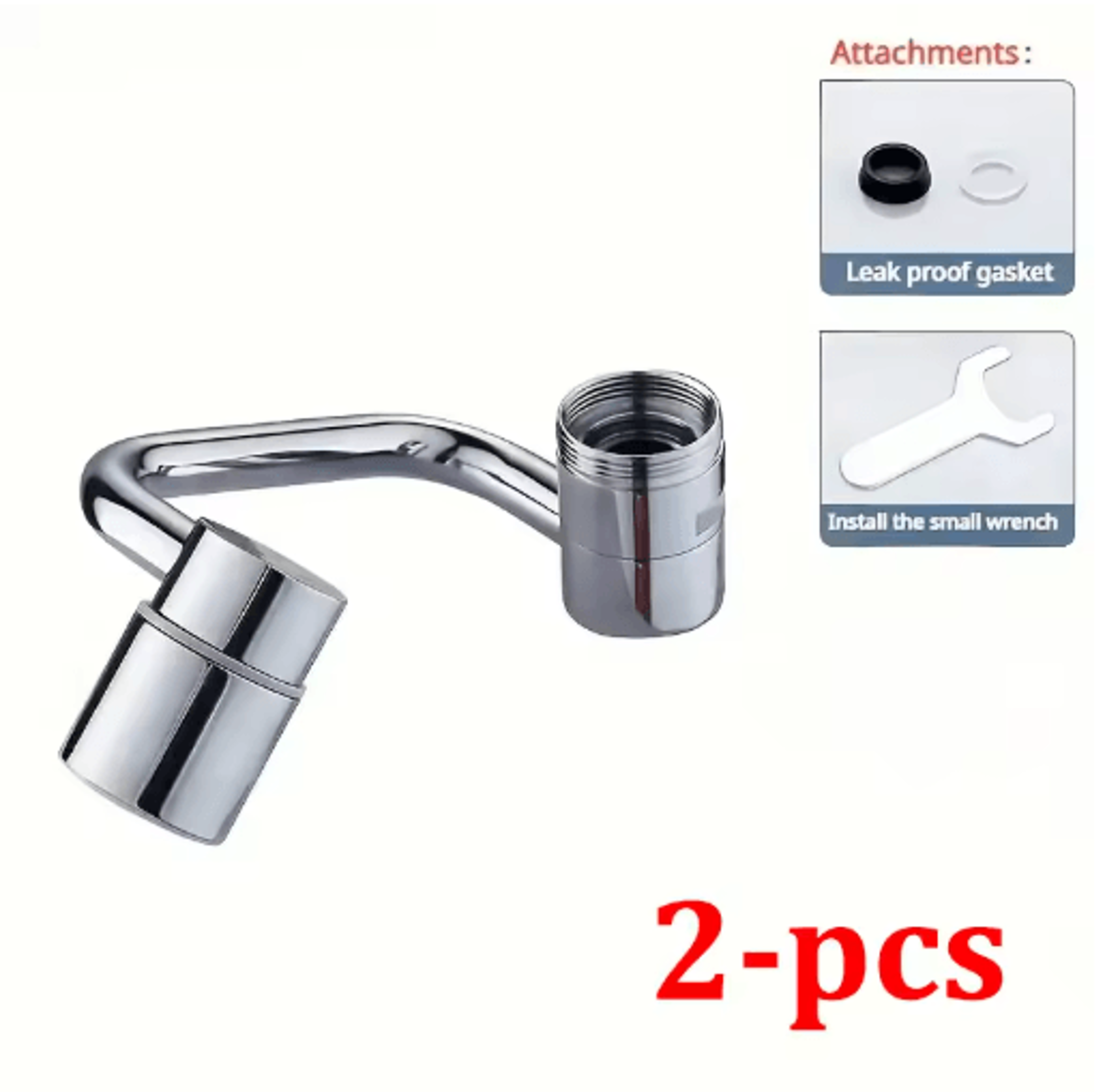 1080 Swivel Stainless Steel Faucet Extender With Dual Spray Modes 1