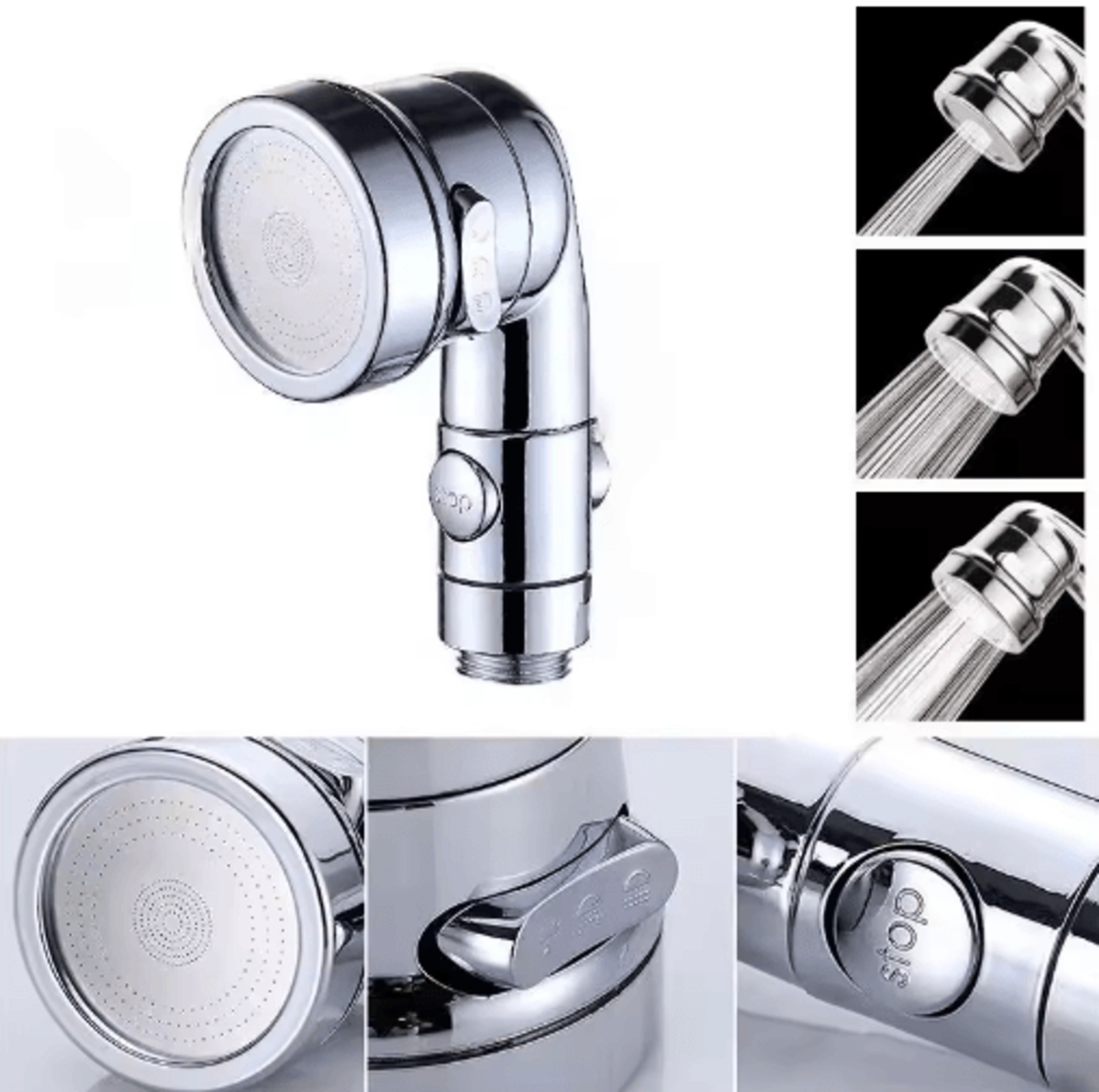 External Shower Faucet Extender With Handheld Booster Nozzle 10